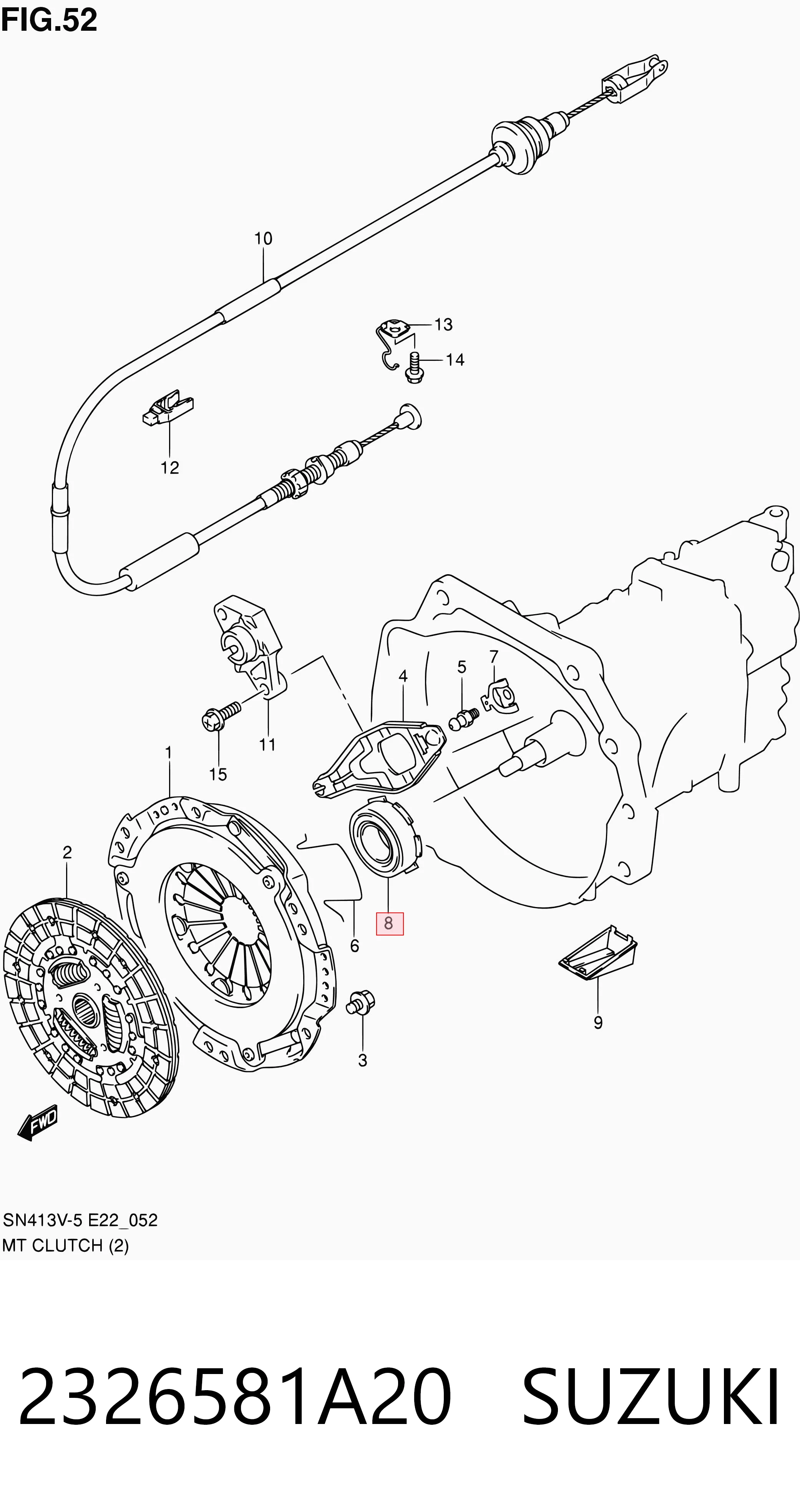 2326581A20 Suzuki Підшипник ковзання зчеплення