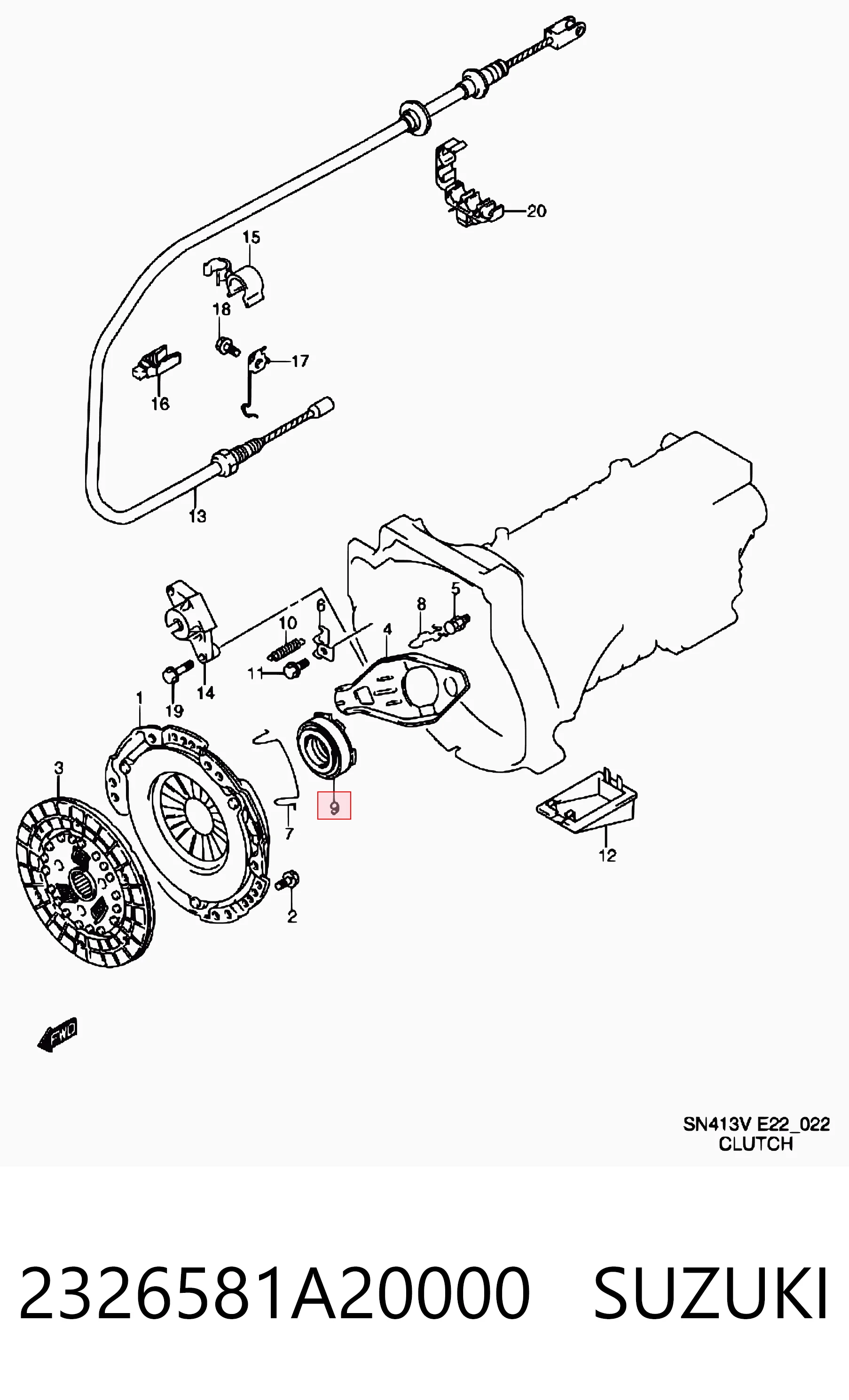 2326581A20000 Suzuki Підшипник ковзання зчеплення