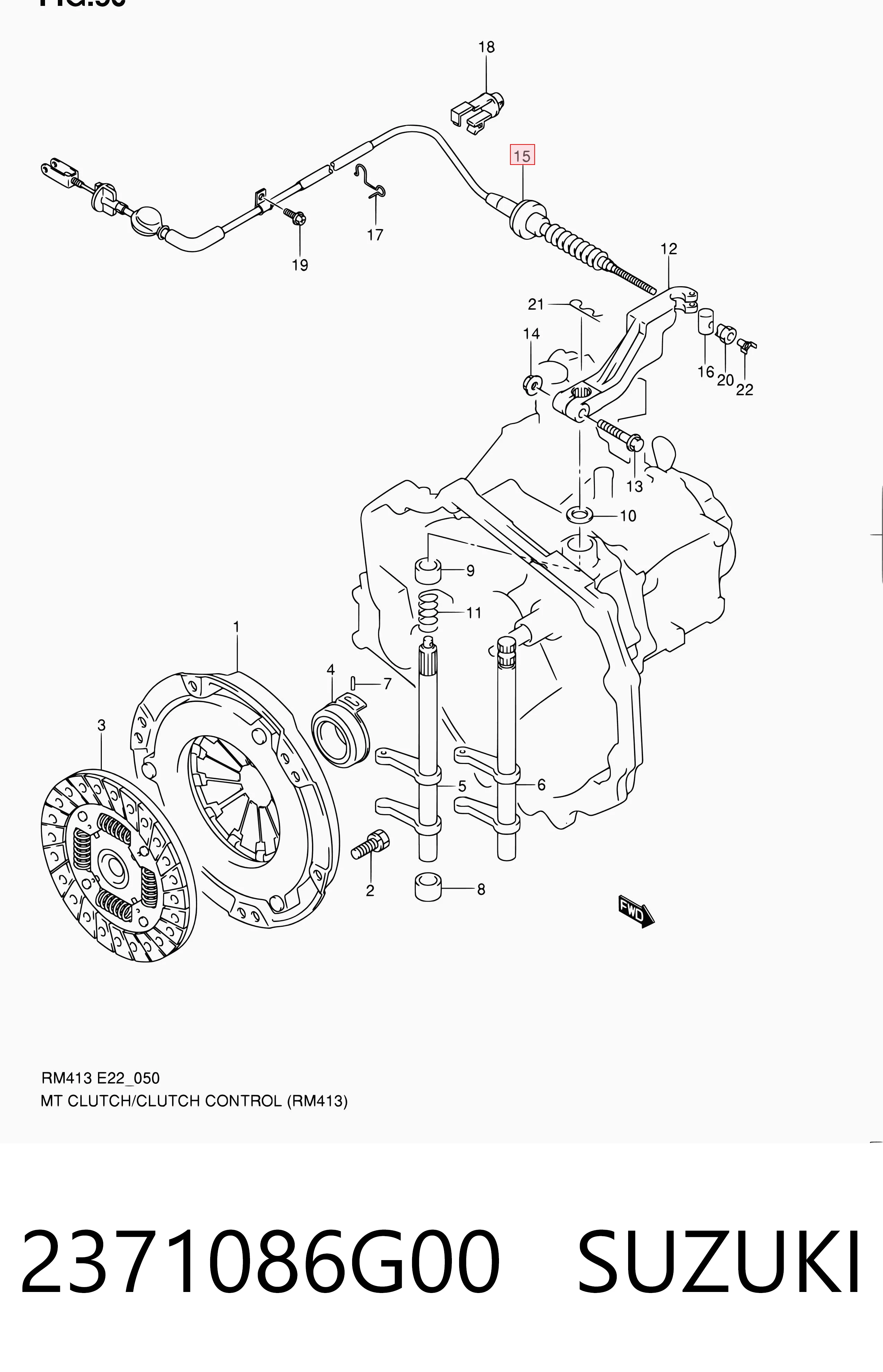 Купити 2371086G00 Subaru Трос зчеплення