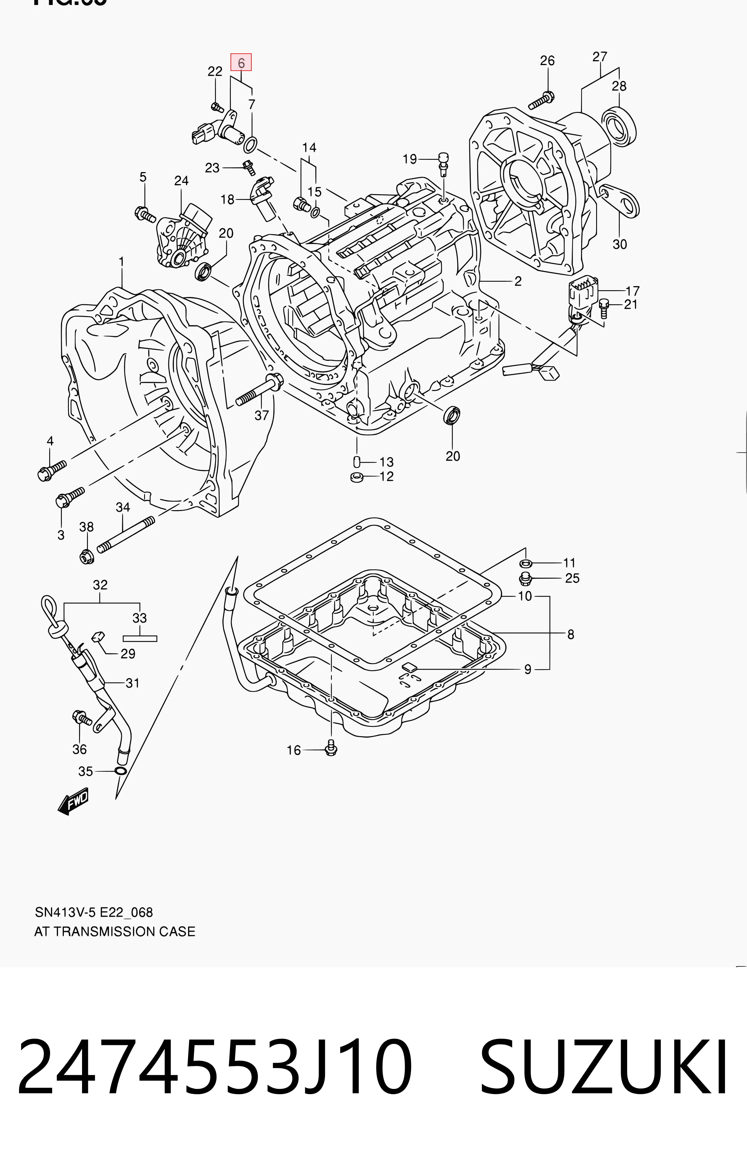 2474553J10 Suzuki Датчик швидкості спідометра
