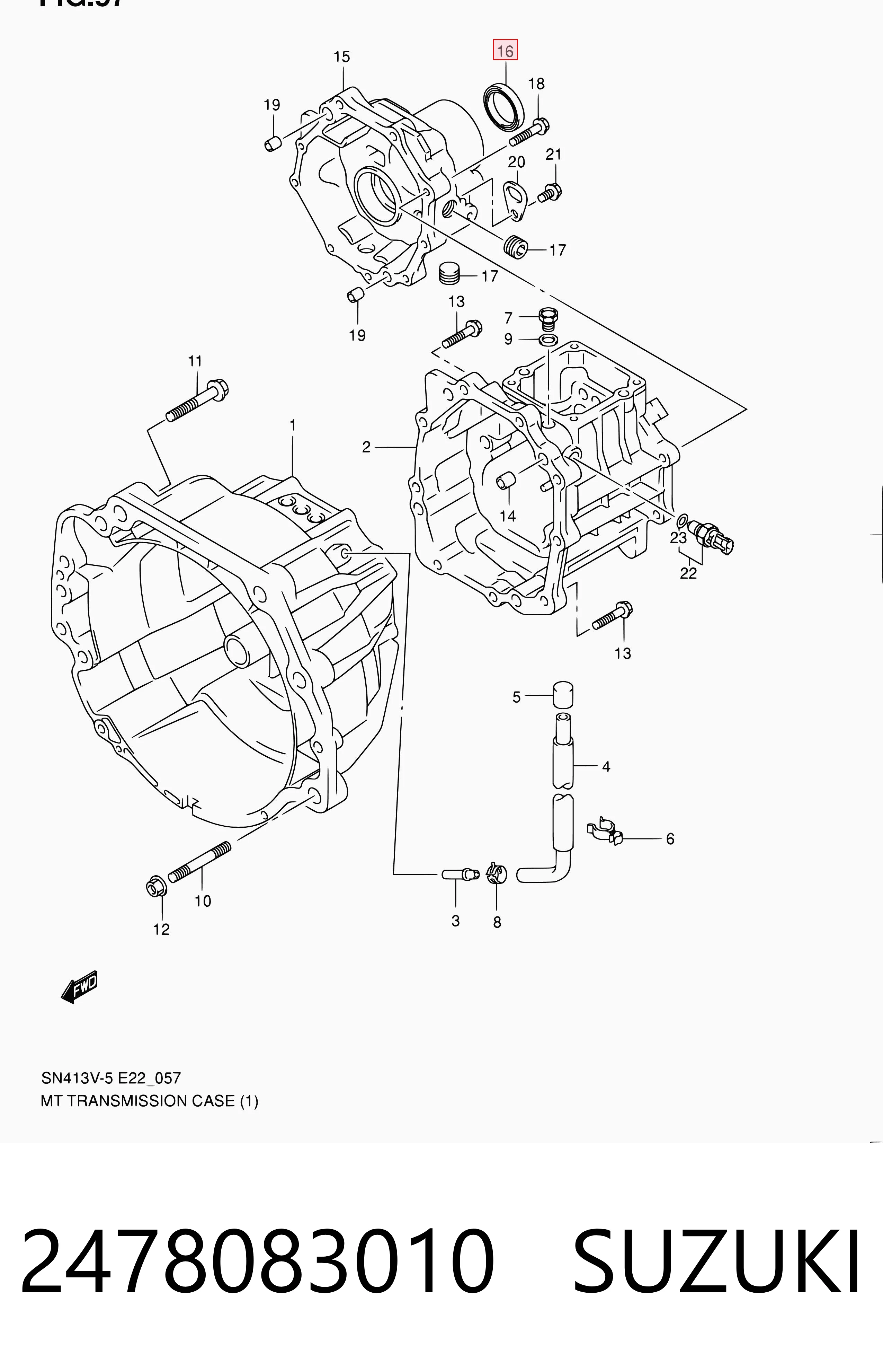 2478083010 Suzuki Сальник АКПП/КПП, вихідного/вторинного вала