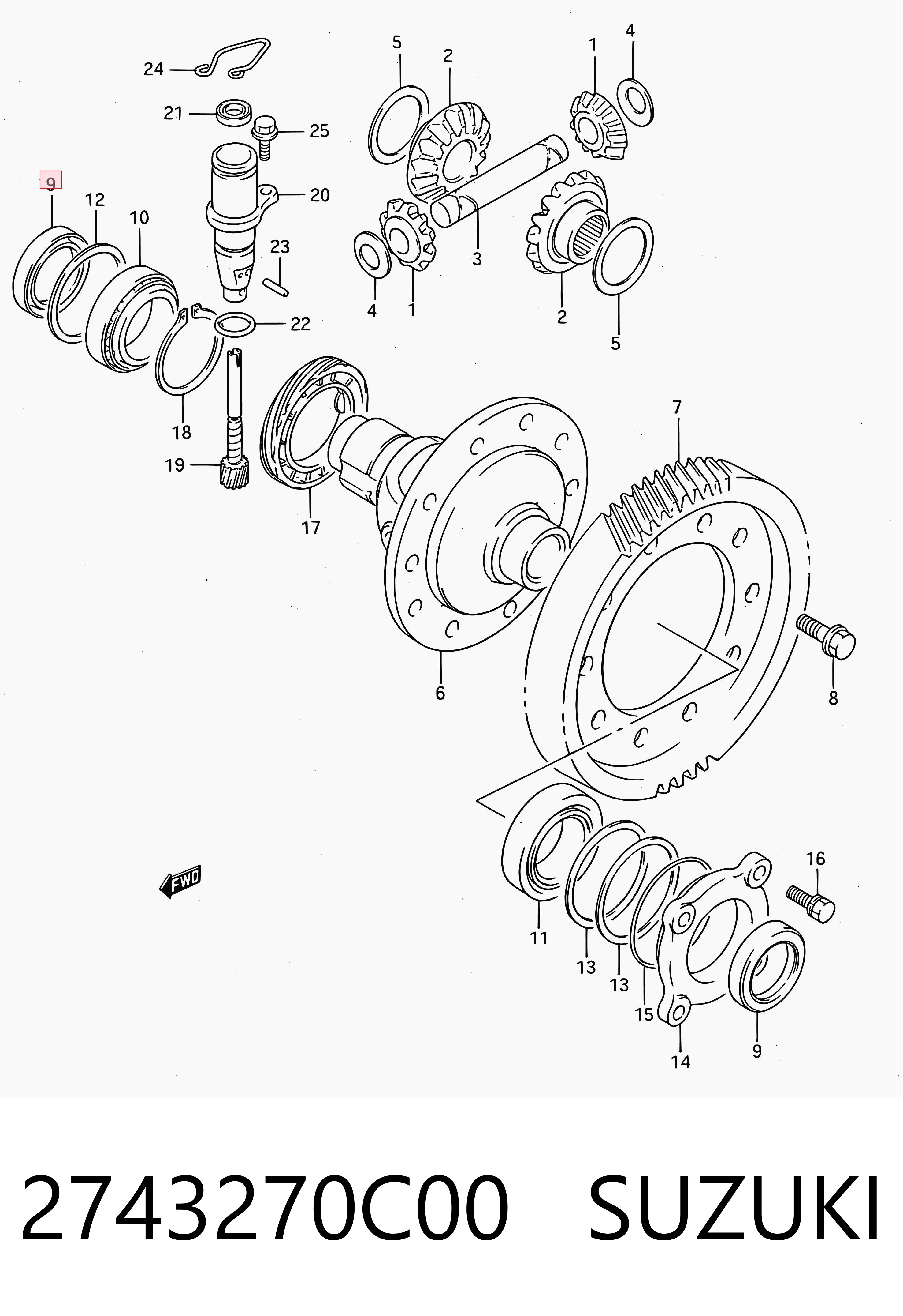 Сальник редуктора переднього моста Fiat/Alfa/Lancia 71742277