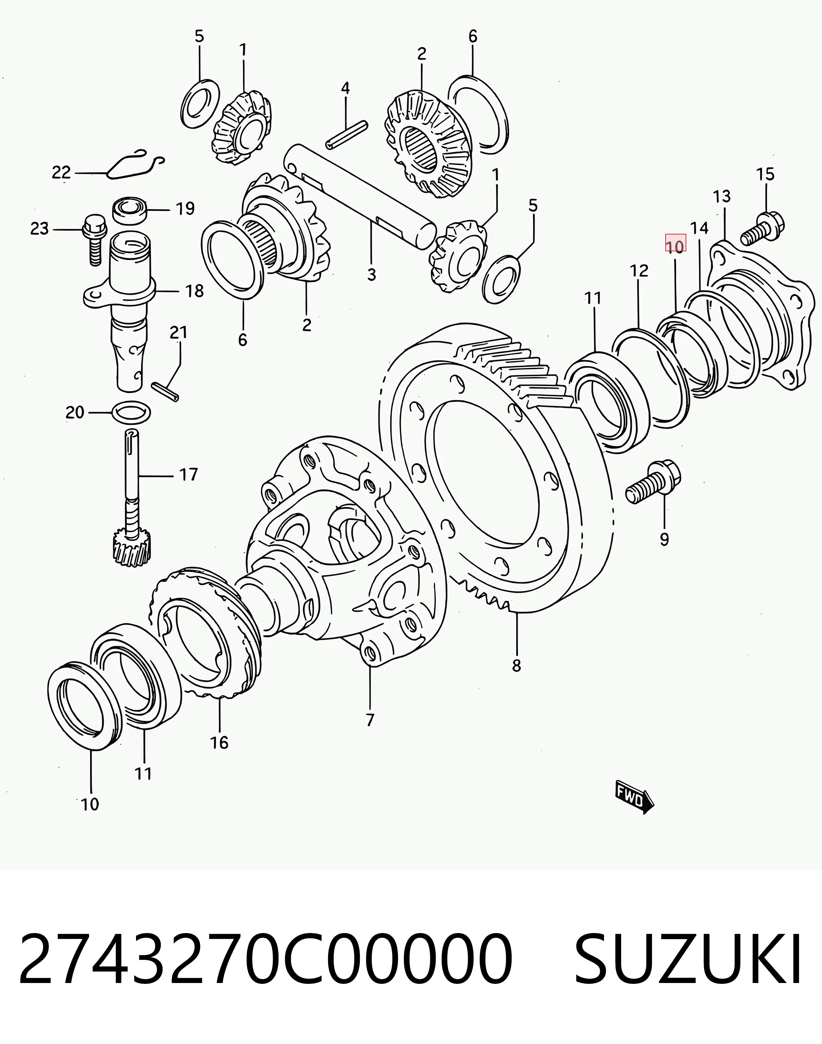 Сальник редуктора переднього моста 71742277 Fiat/Alfa/Lancia