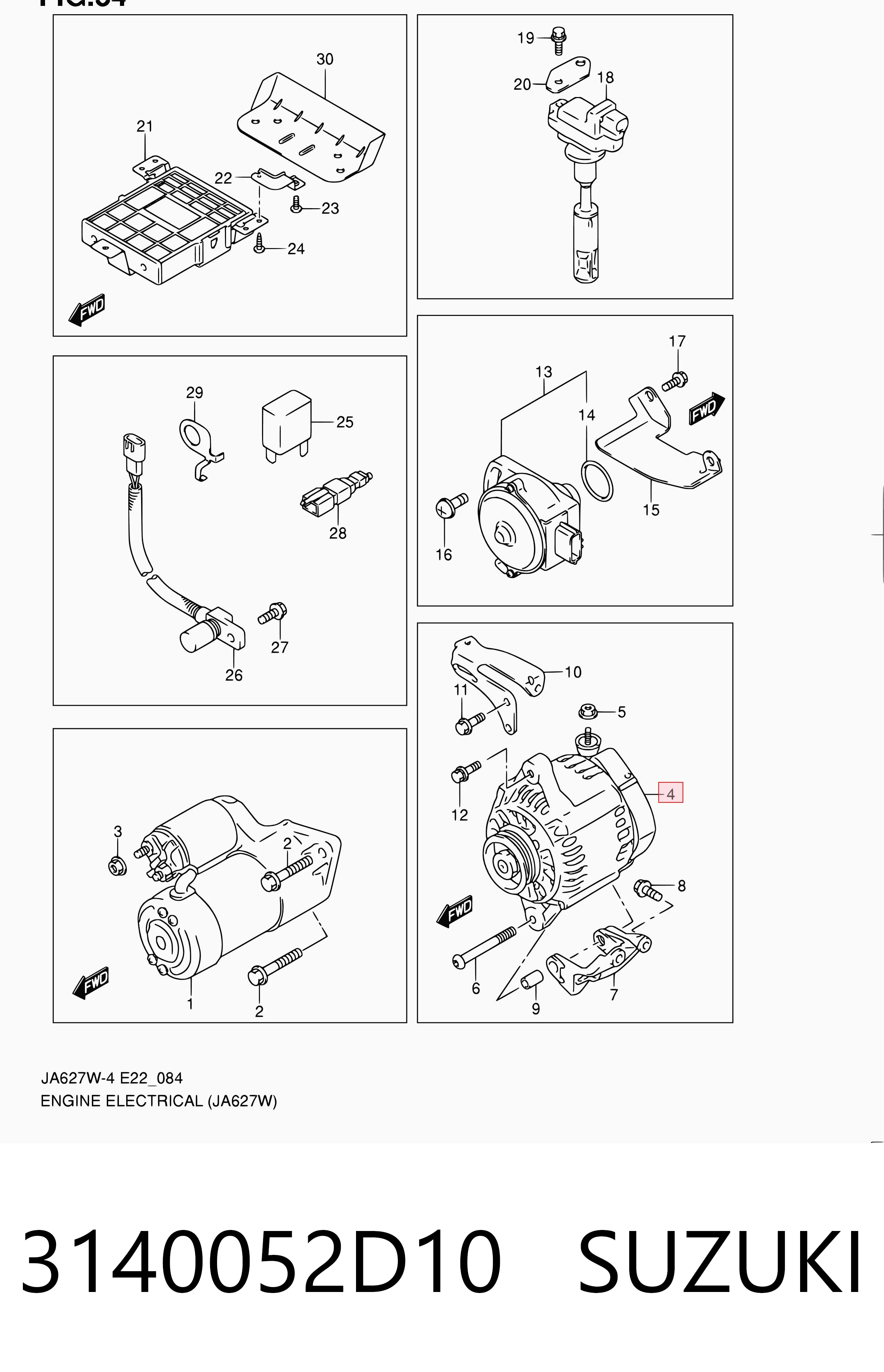 3140052D10 Suzuki Авто генератор
