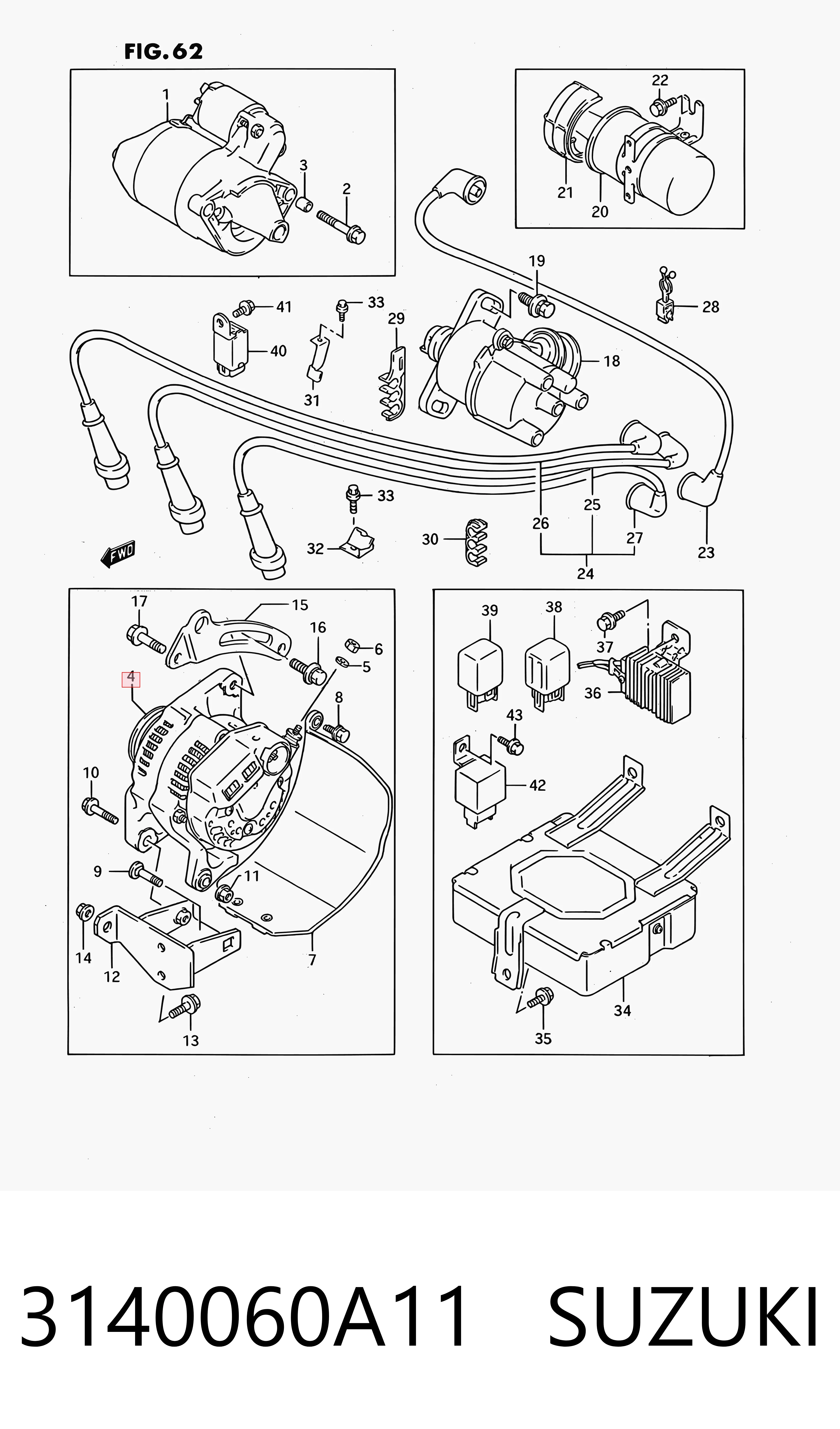 3140060A11 Suzuki Авто генератор