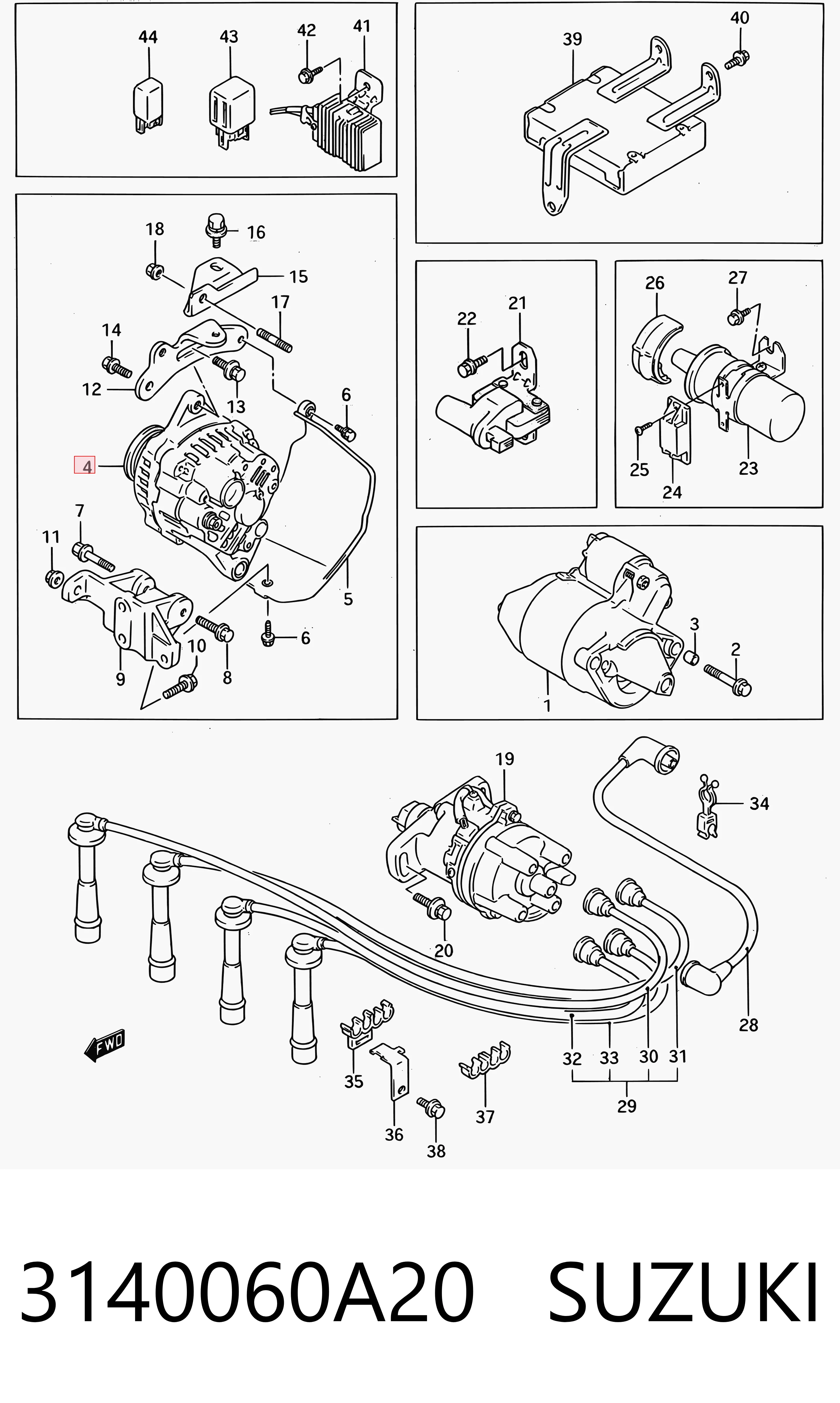 3140060A20 Suzuki Авто генератор