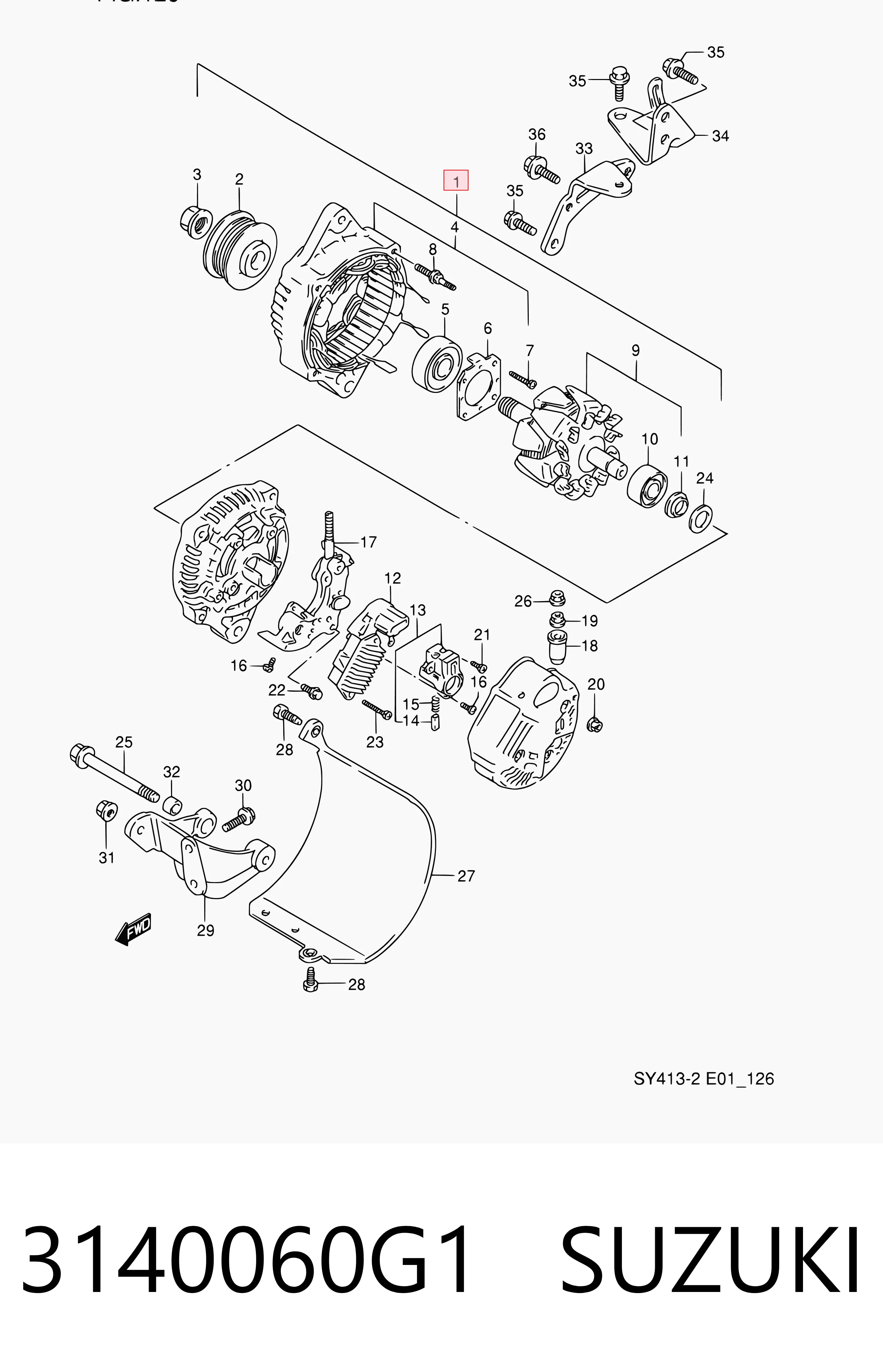 3140060G1 Suzuki Авто генератор
