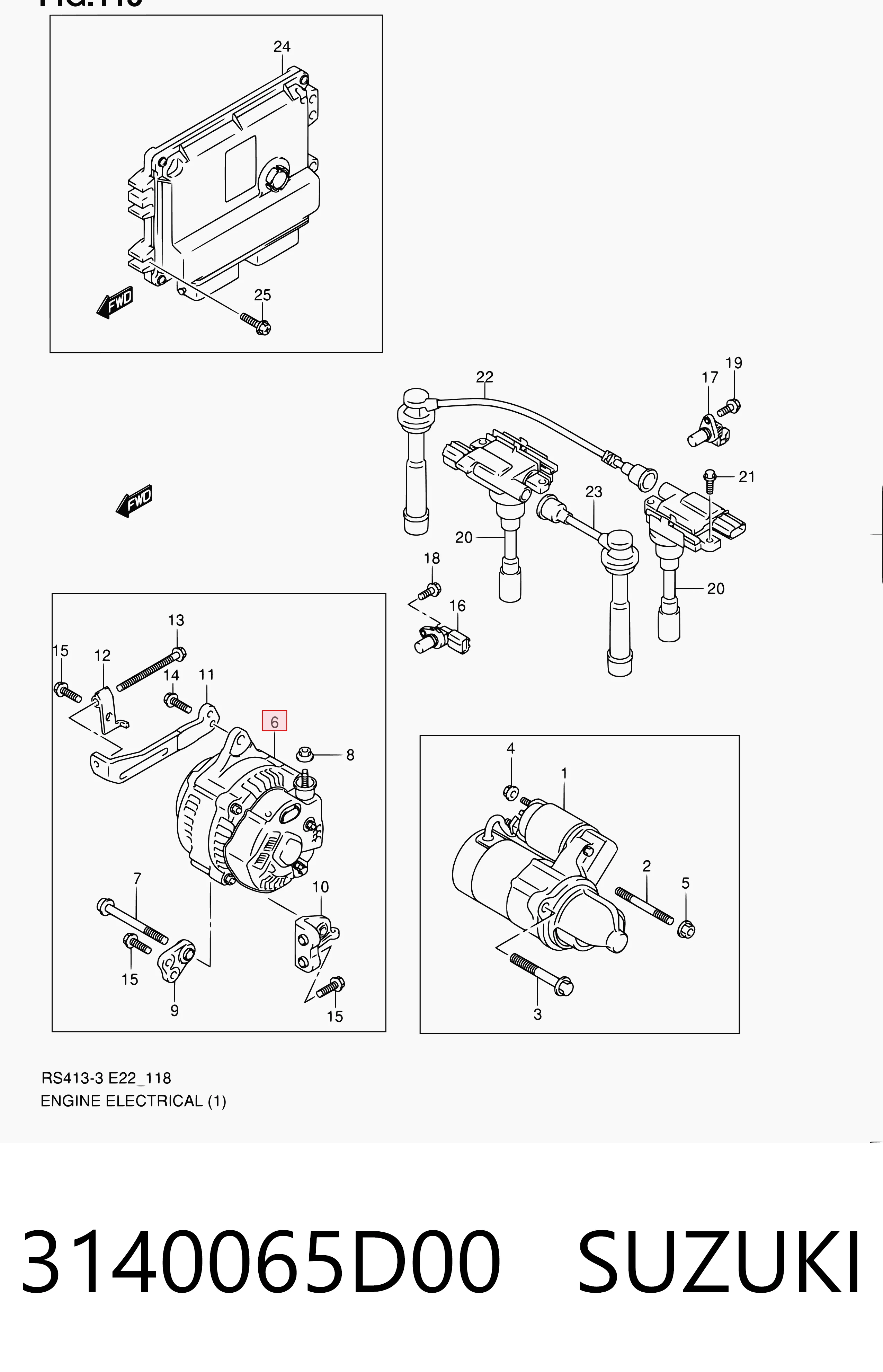 3140065D00 Suzuki Авто генератор