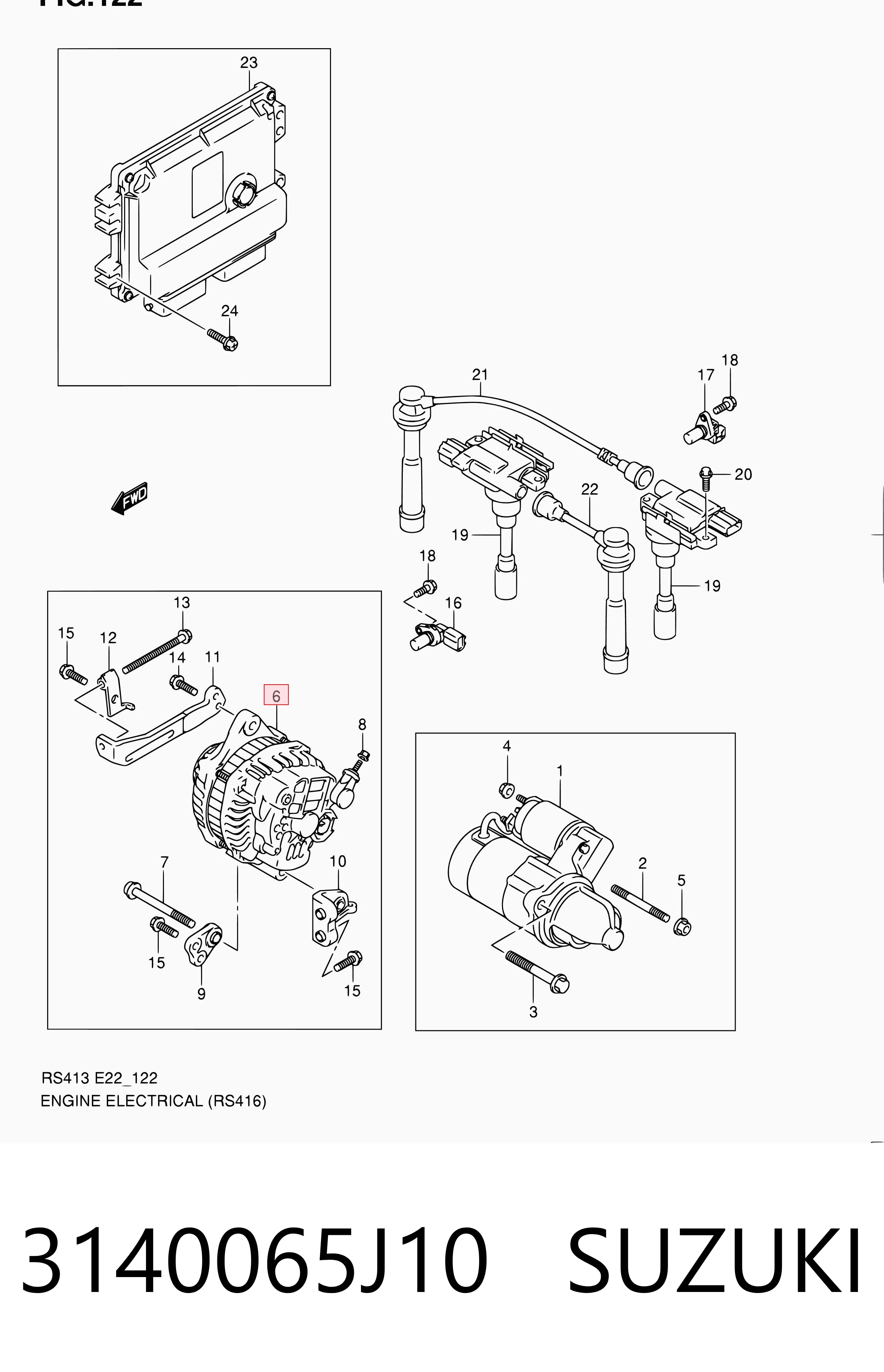 3140065J10 Suzuki Авто генератор