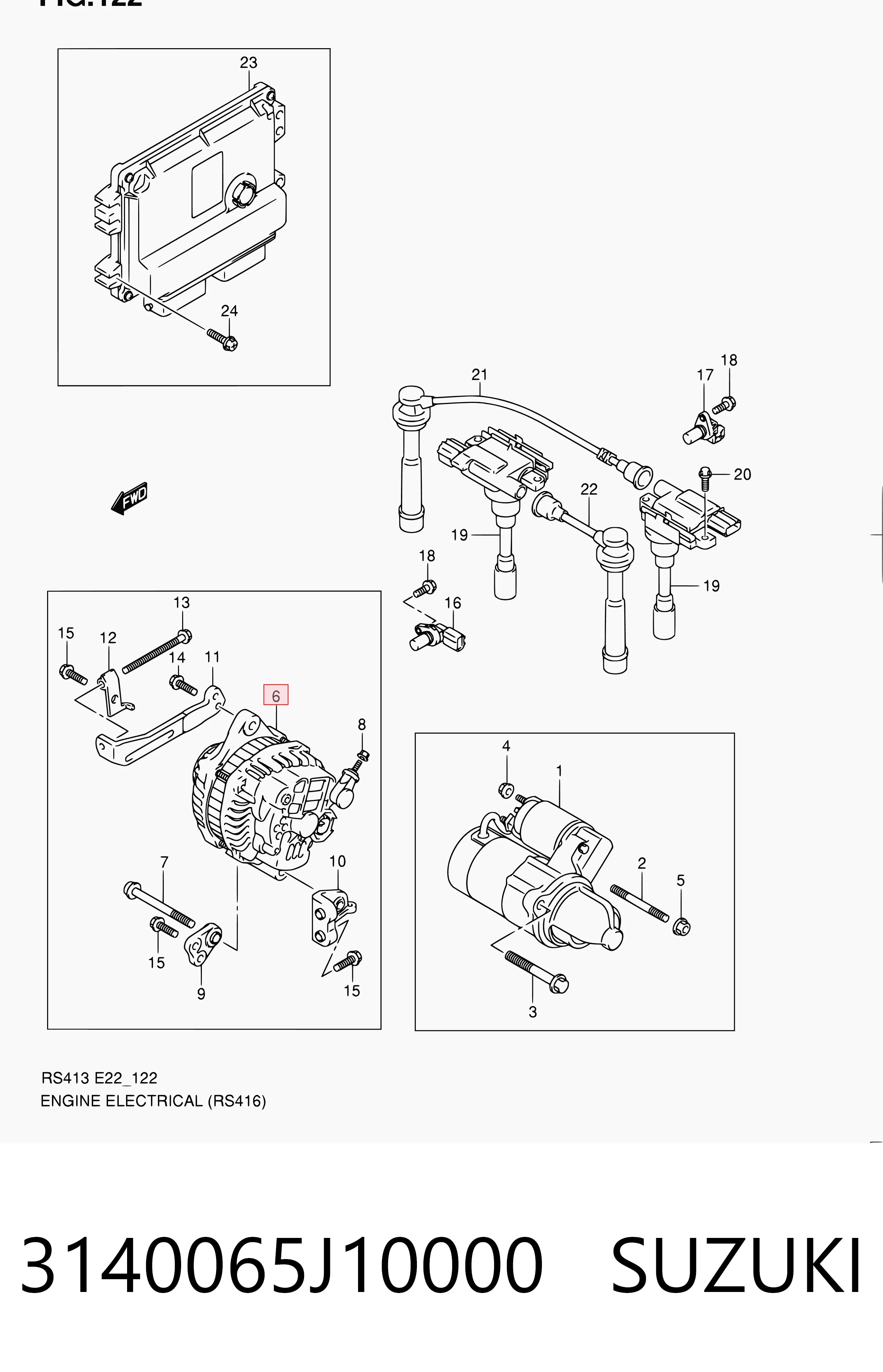 3140065J10000 Suzuki Авто генератор