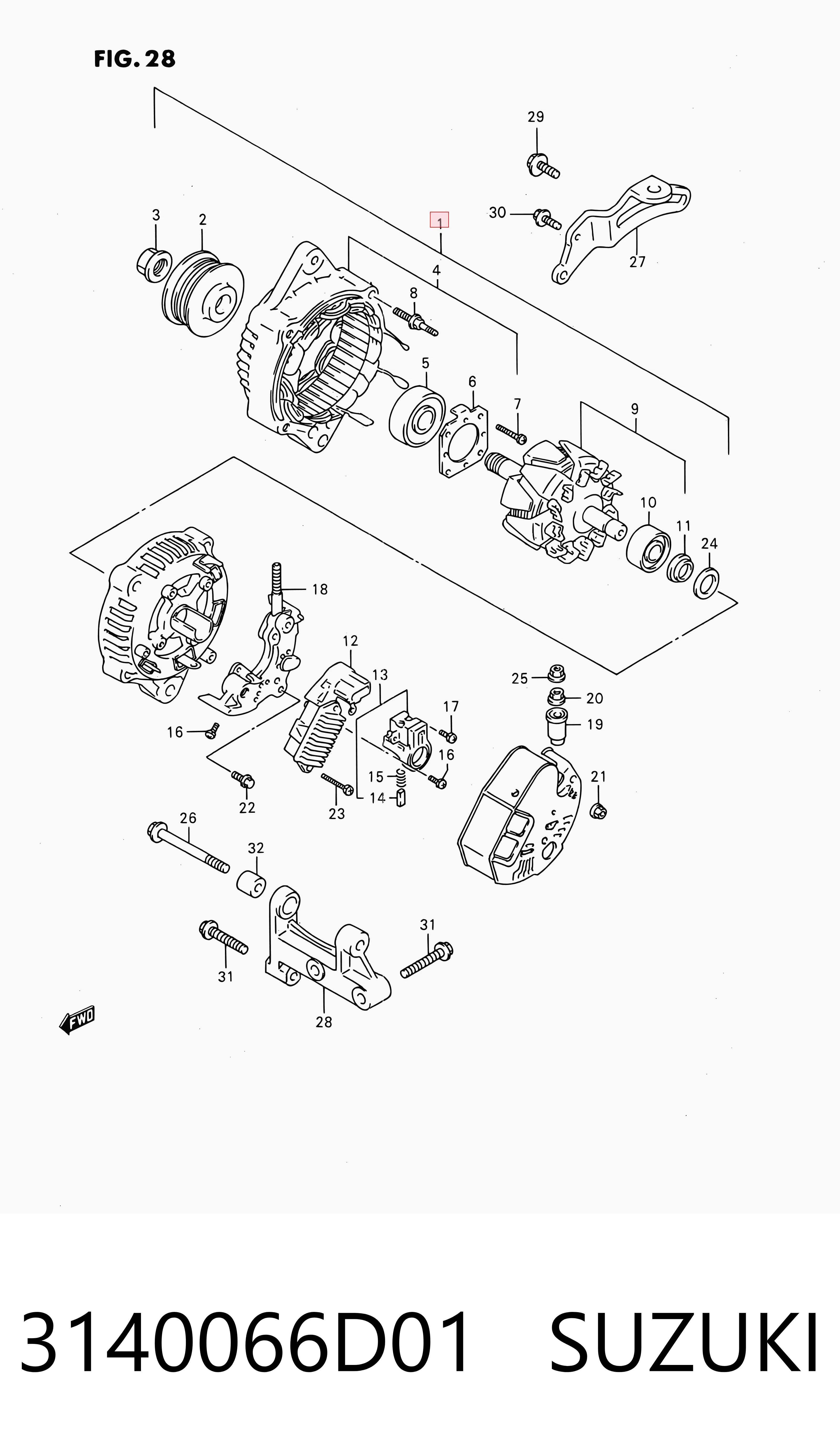 3140066D01 Suzuki Авто генератор