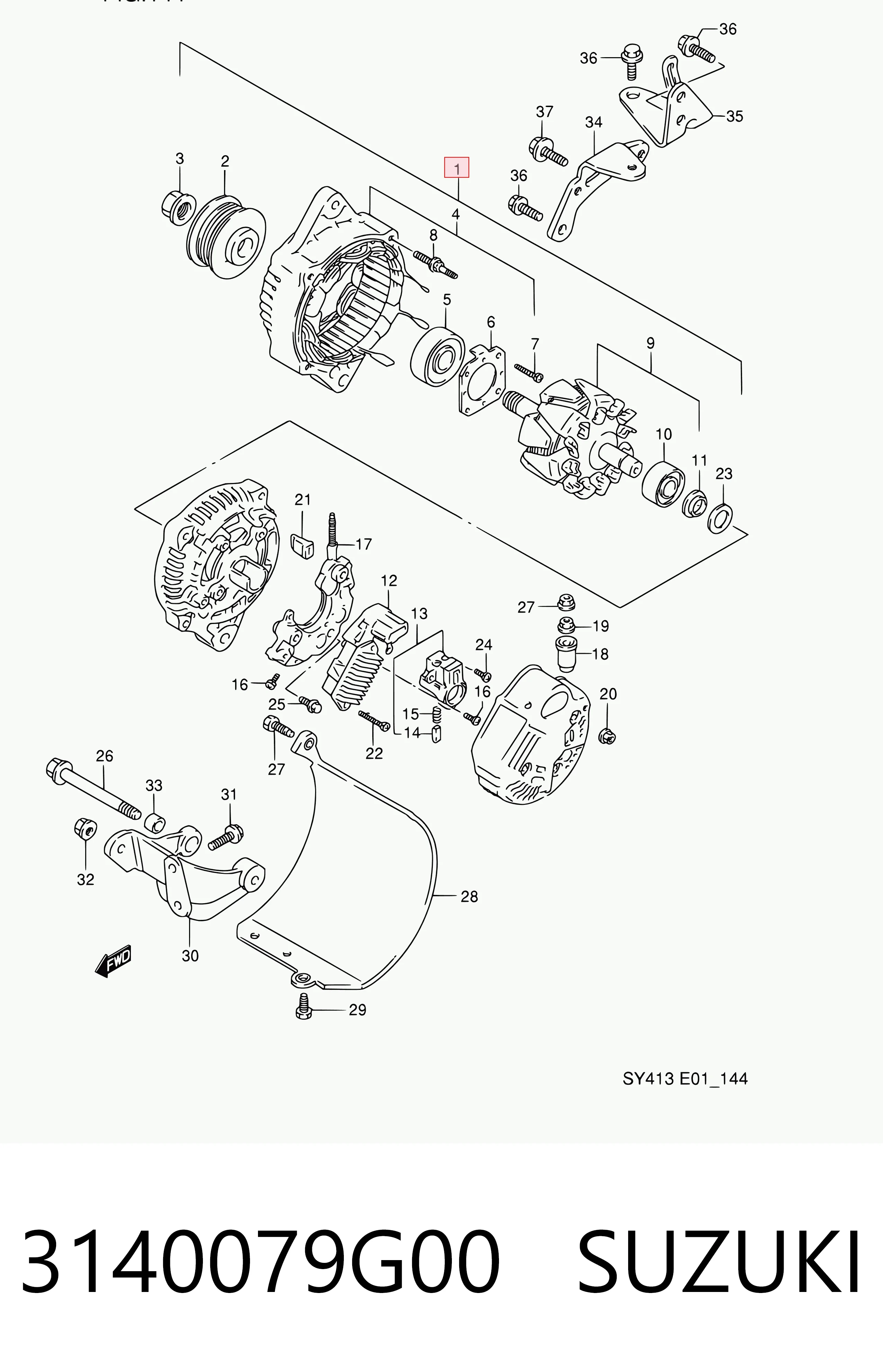 3140079G00 Suzuki Авто генератор