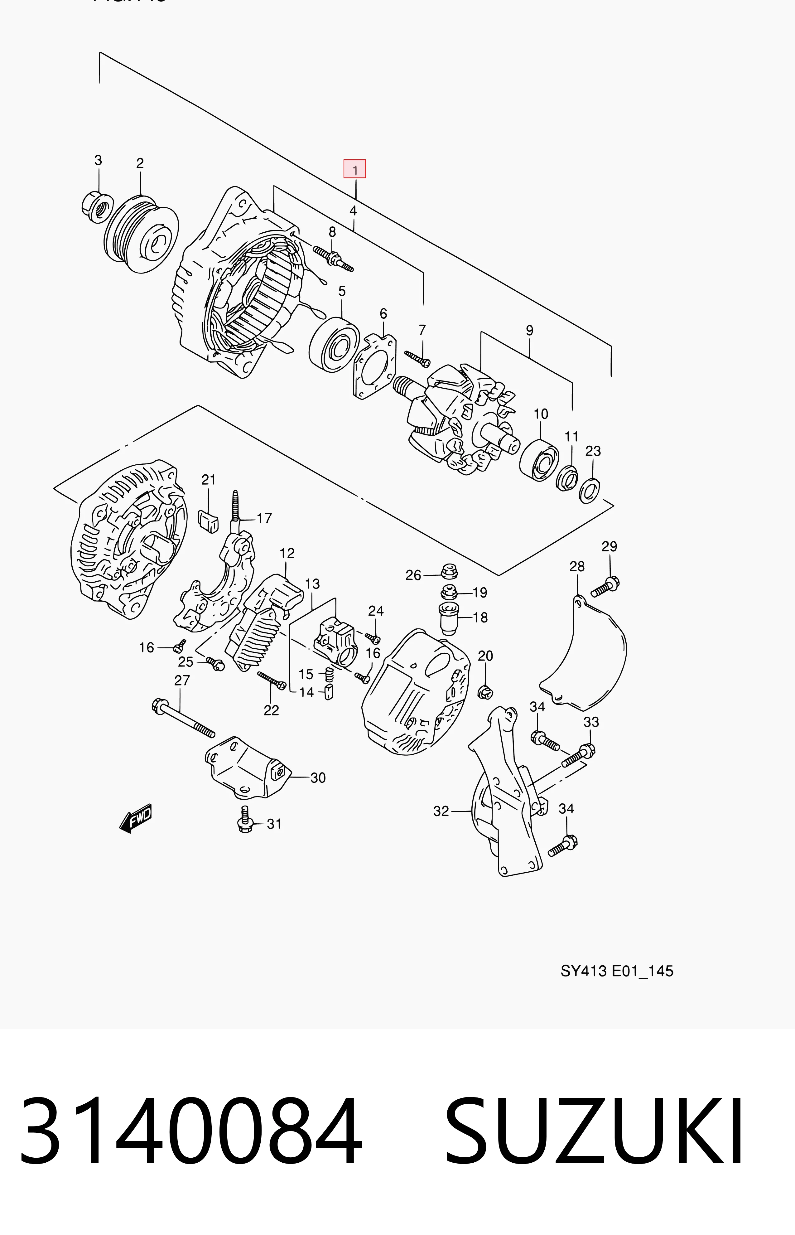 3140084 Suzuki Авто генератор