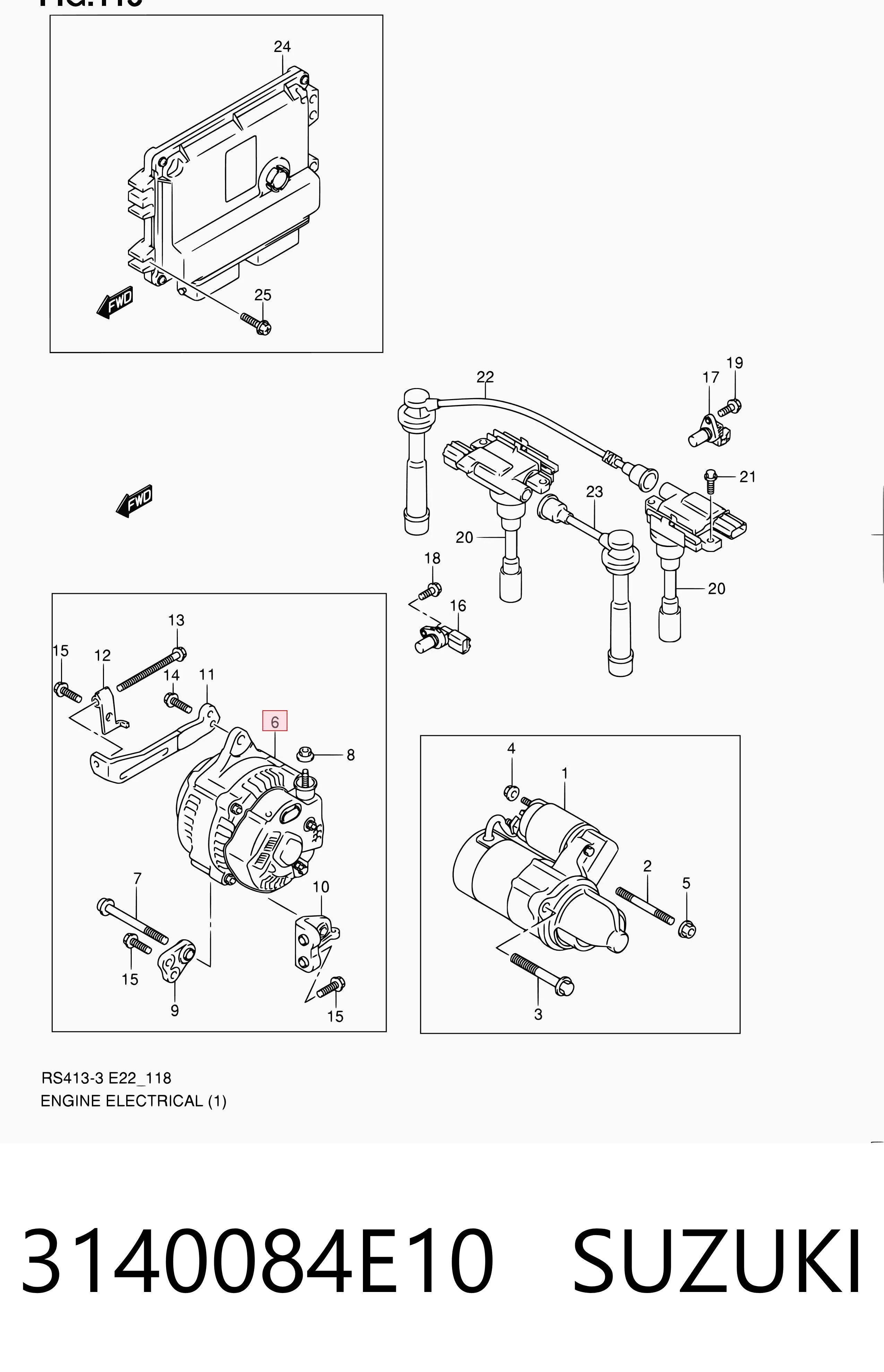3140084E10 Suzuki Авто генератор