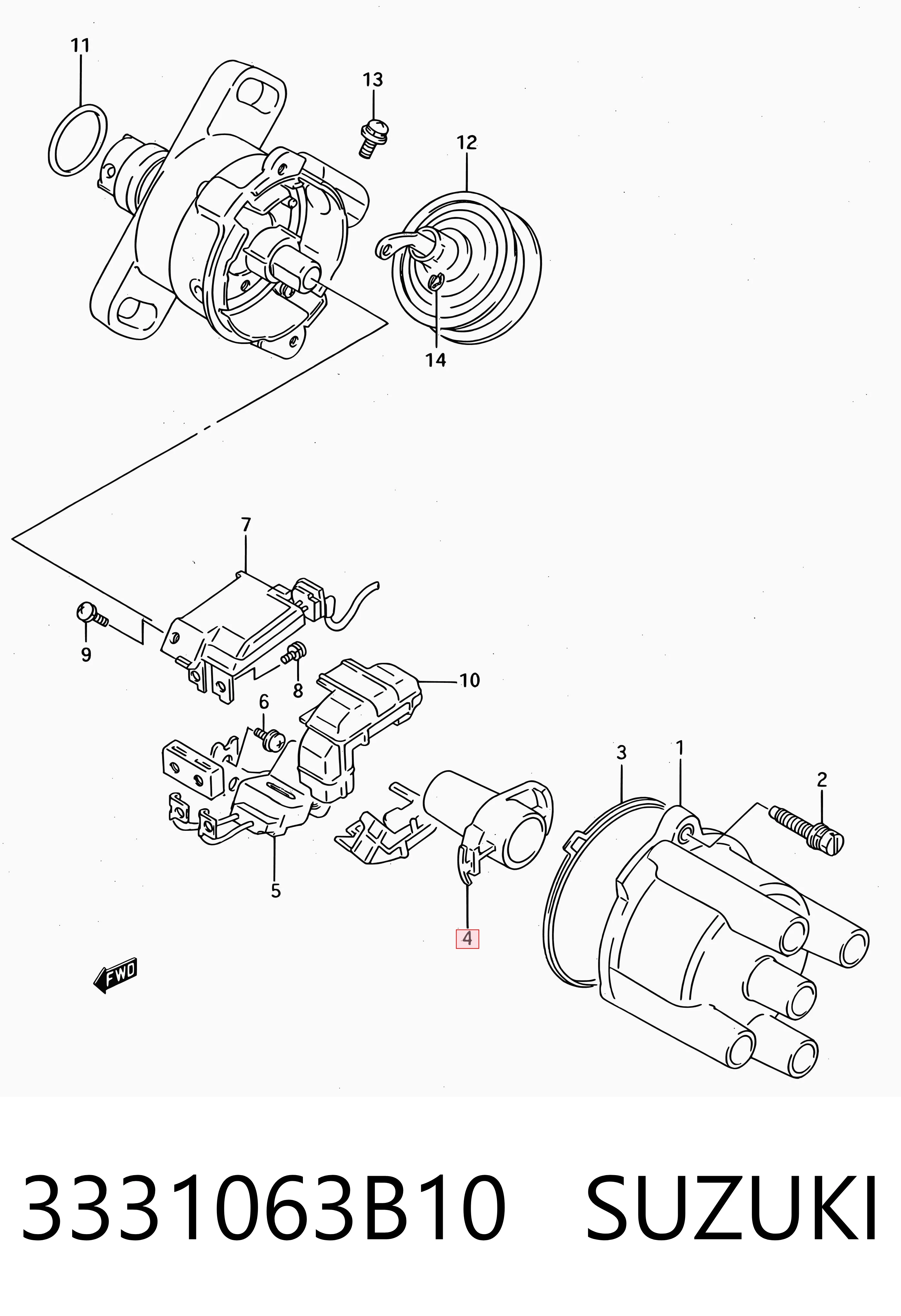 Бігунок розподільника запалювання YEC K28001 ціна, від 2.94 USD