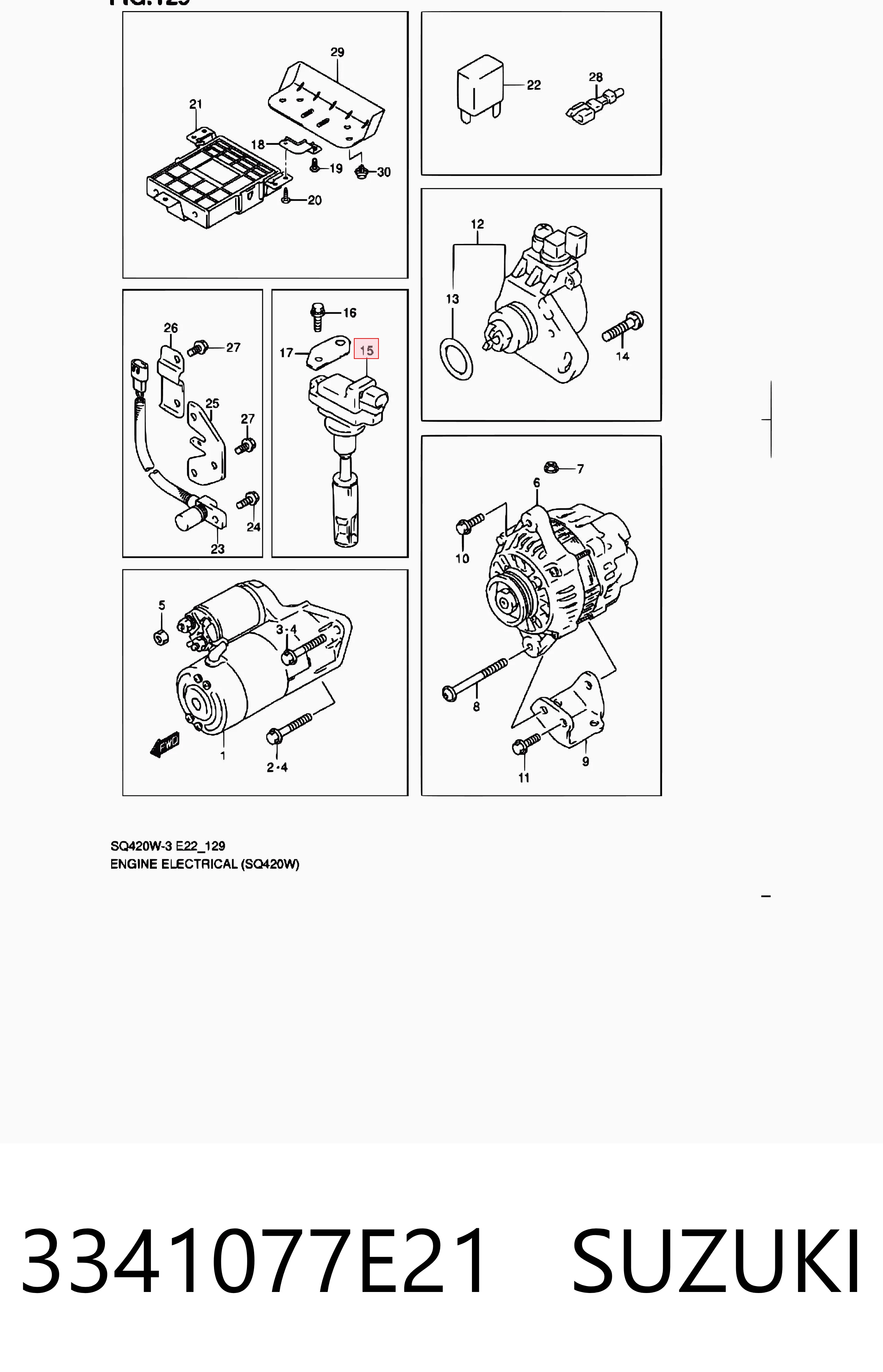 3341077E21 Suzuki Котушка запалювання