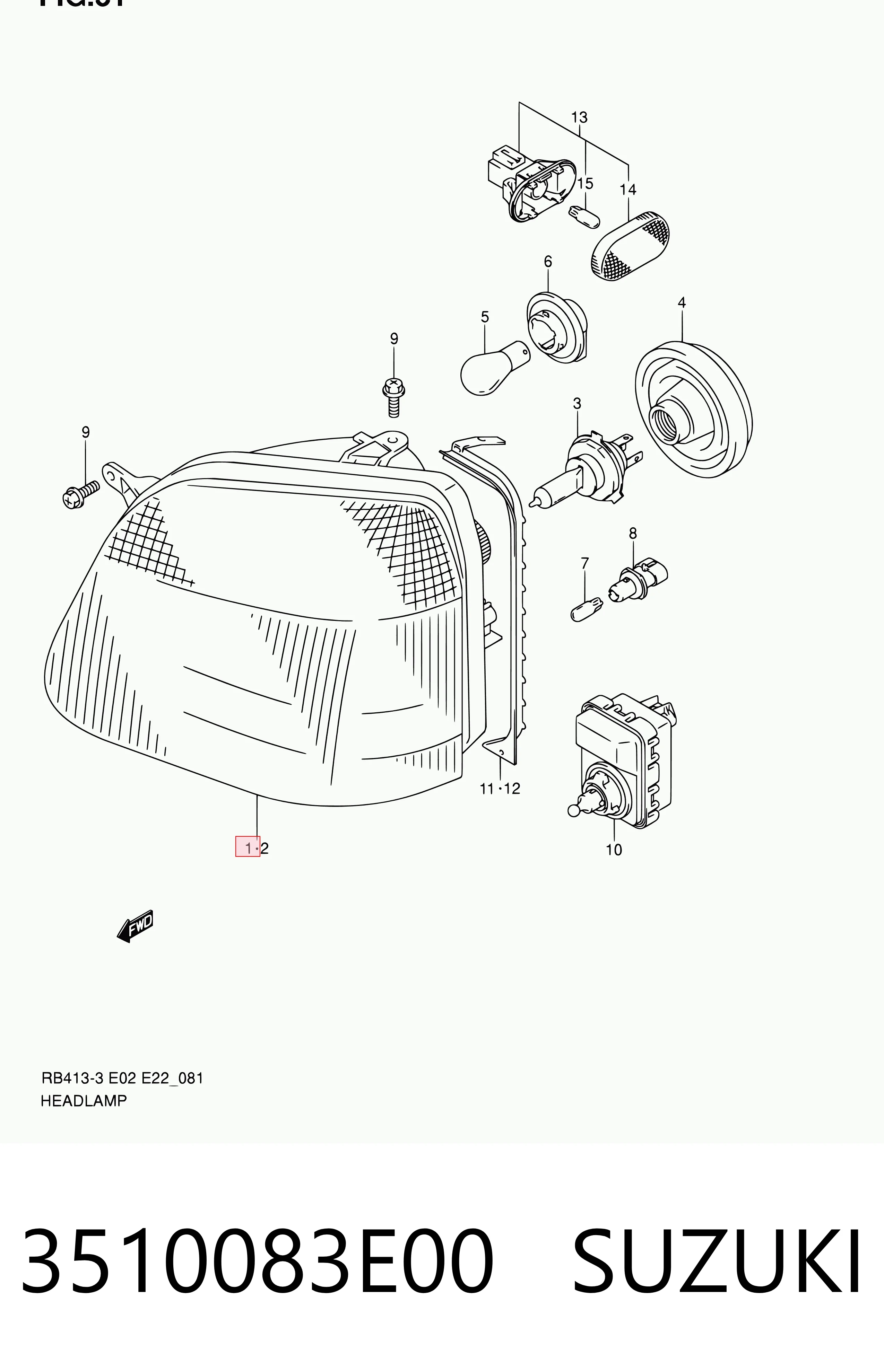 Основна фара - вставка Opel Agila A хетчбек (H00) (2000 - 2007) ціна, від 77.08 USD