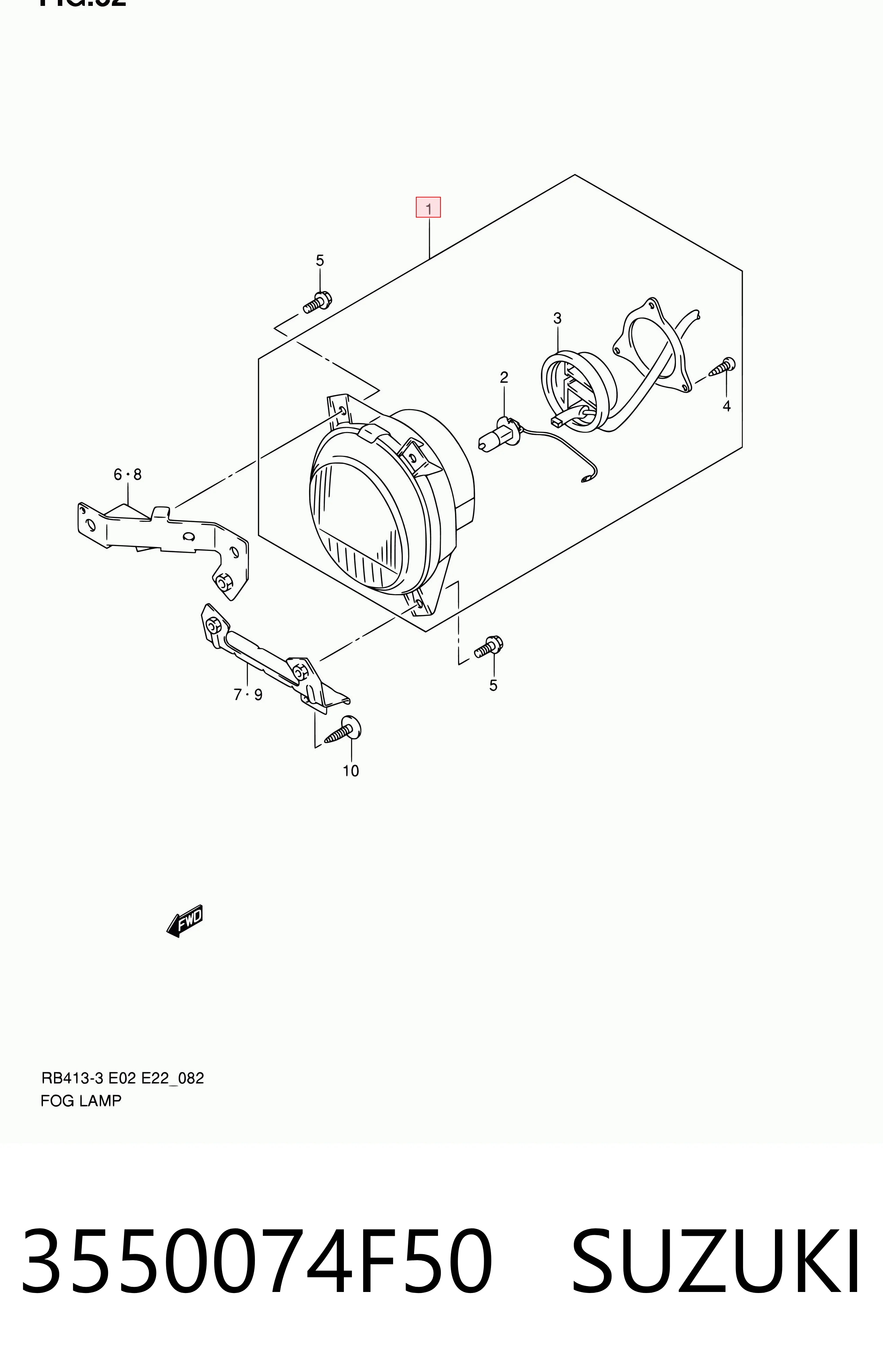 3550074F50 Suzuki Фари протитуманні