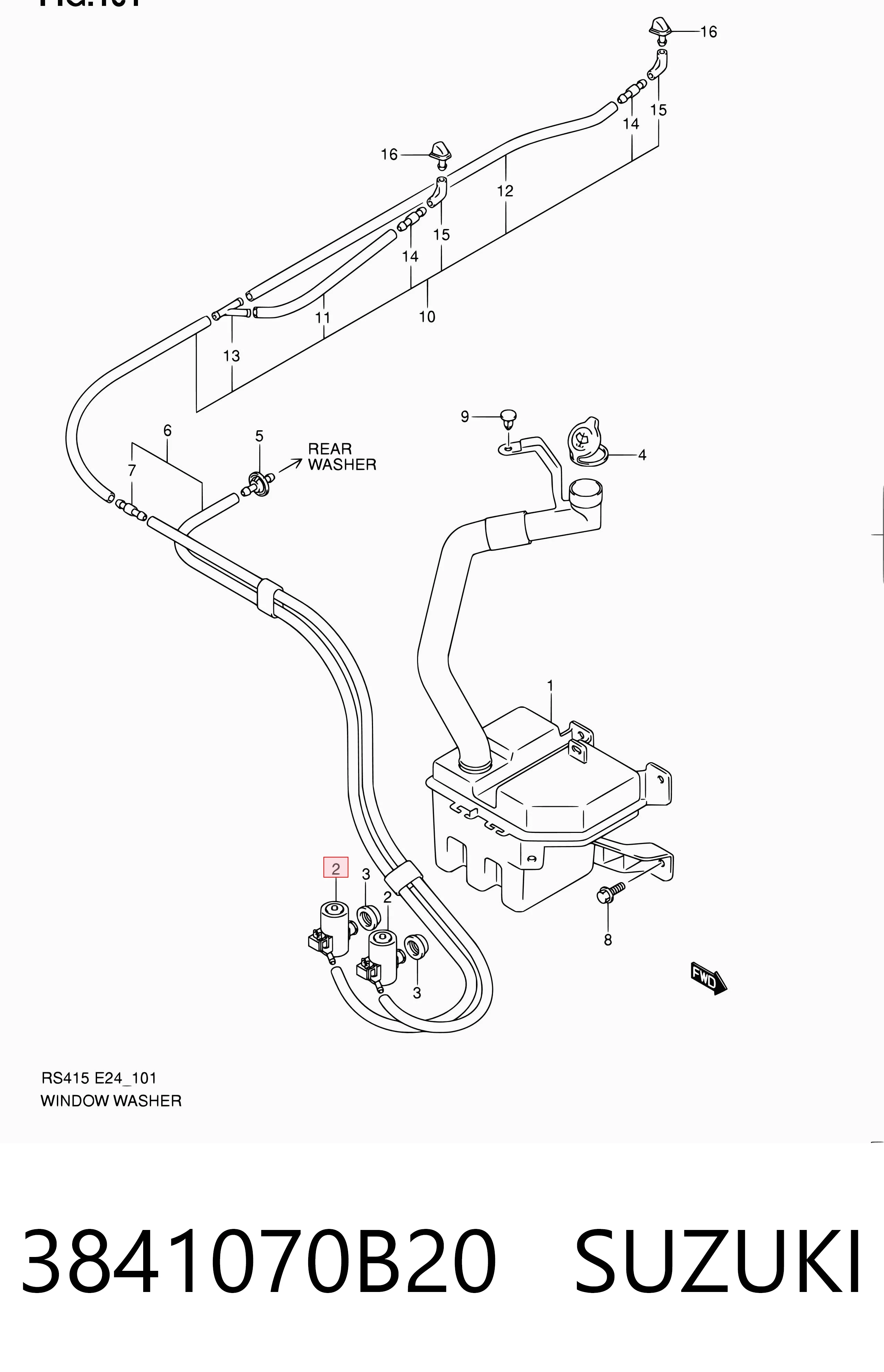 3841070B20 Suzuki Мотор омивача