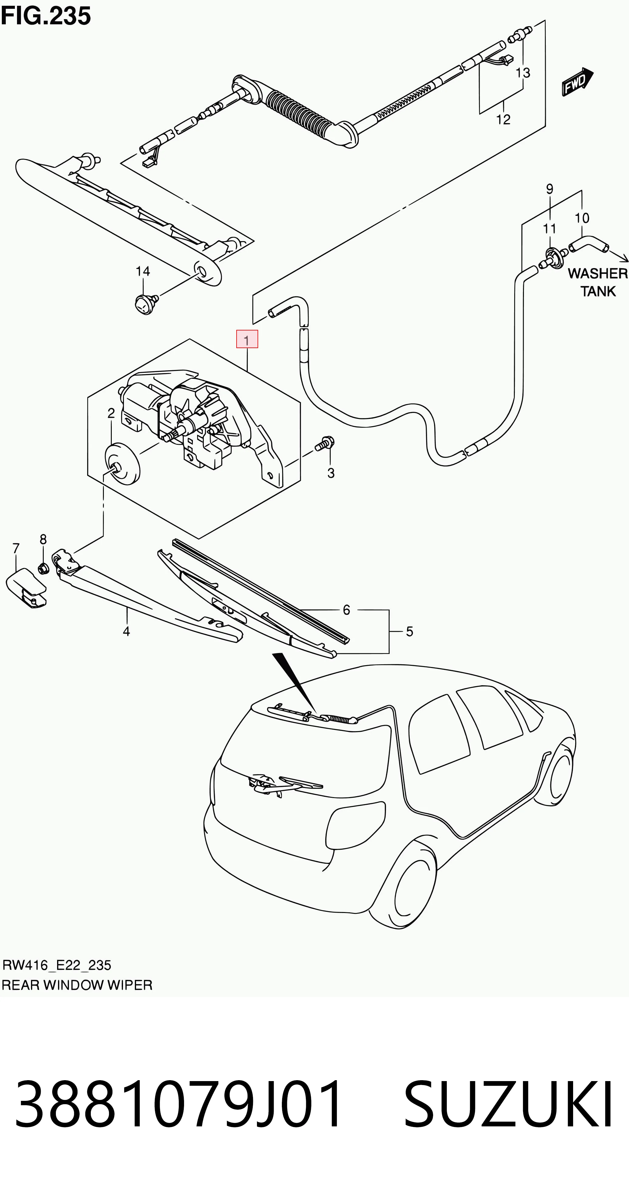 3881079J01 Suzuki 