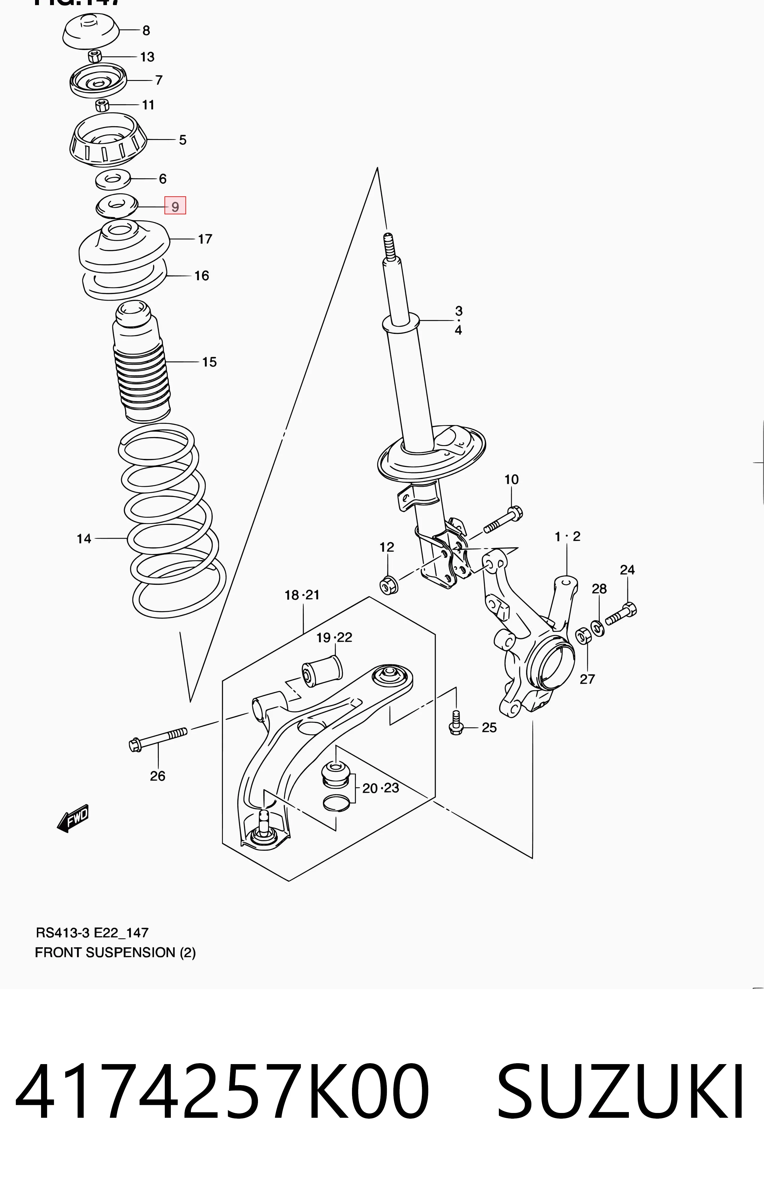 Відбійник амортизатора переднього Toyota 4830452051