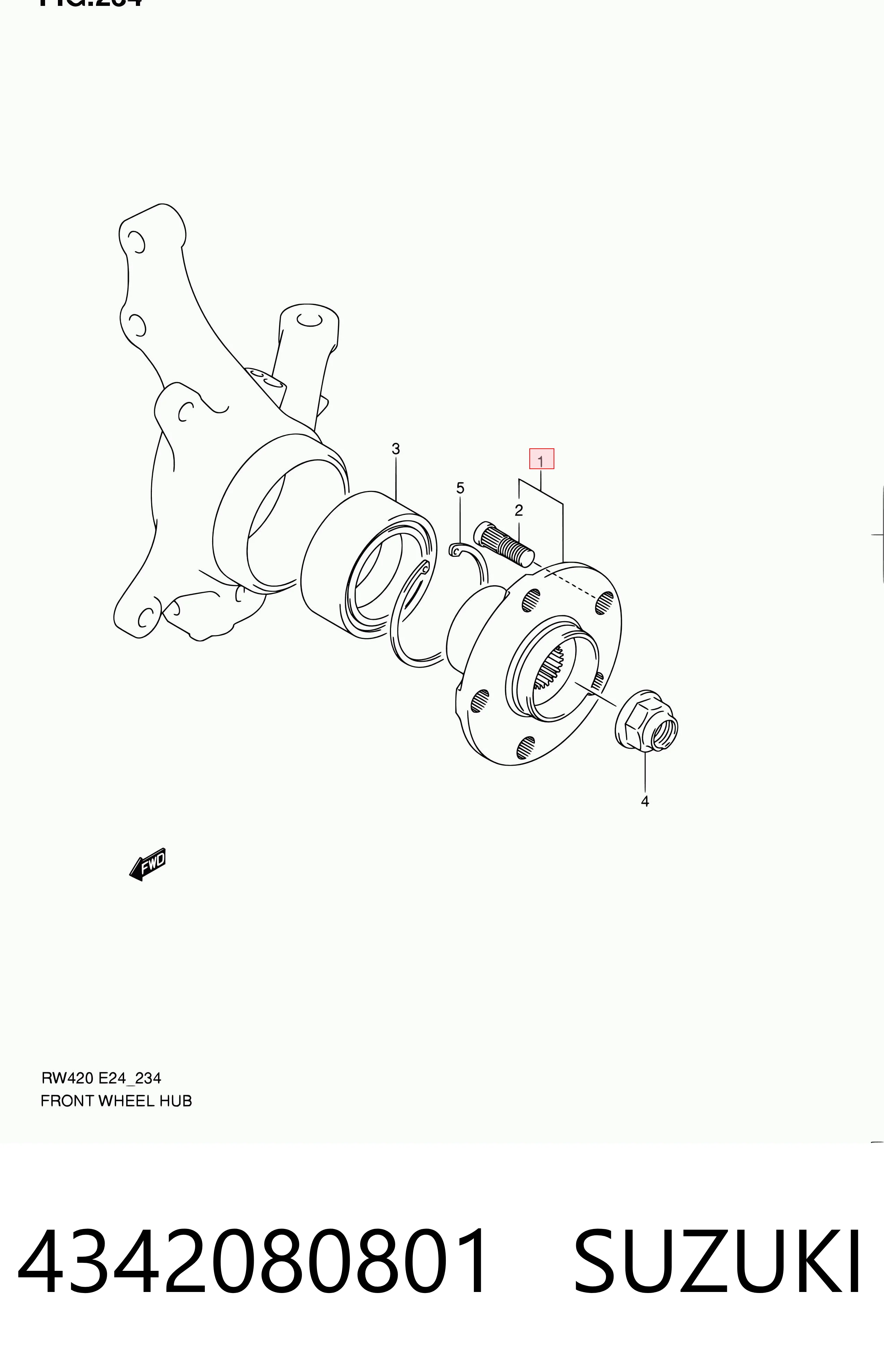 Купити Передня маточина Suzuki Swift III RS