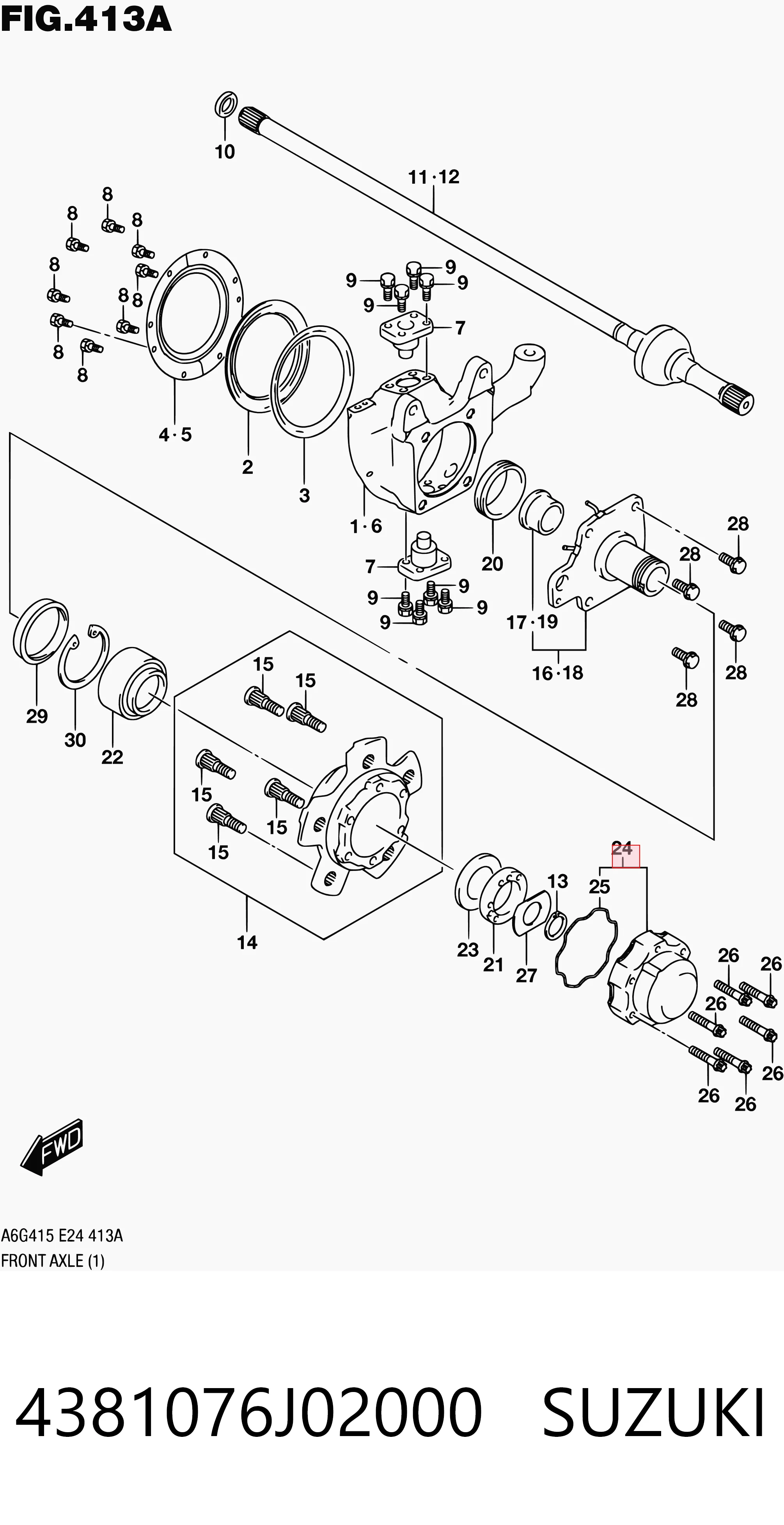 4381076J02000 Suzuki 