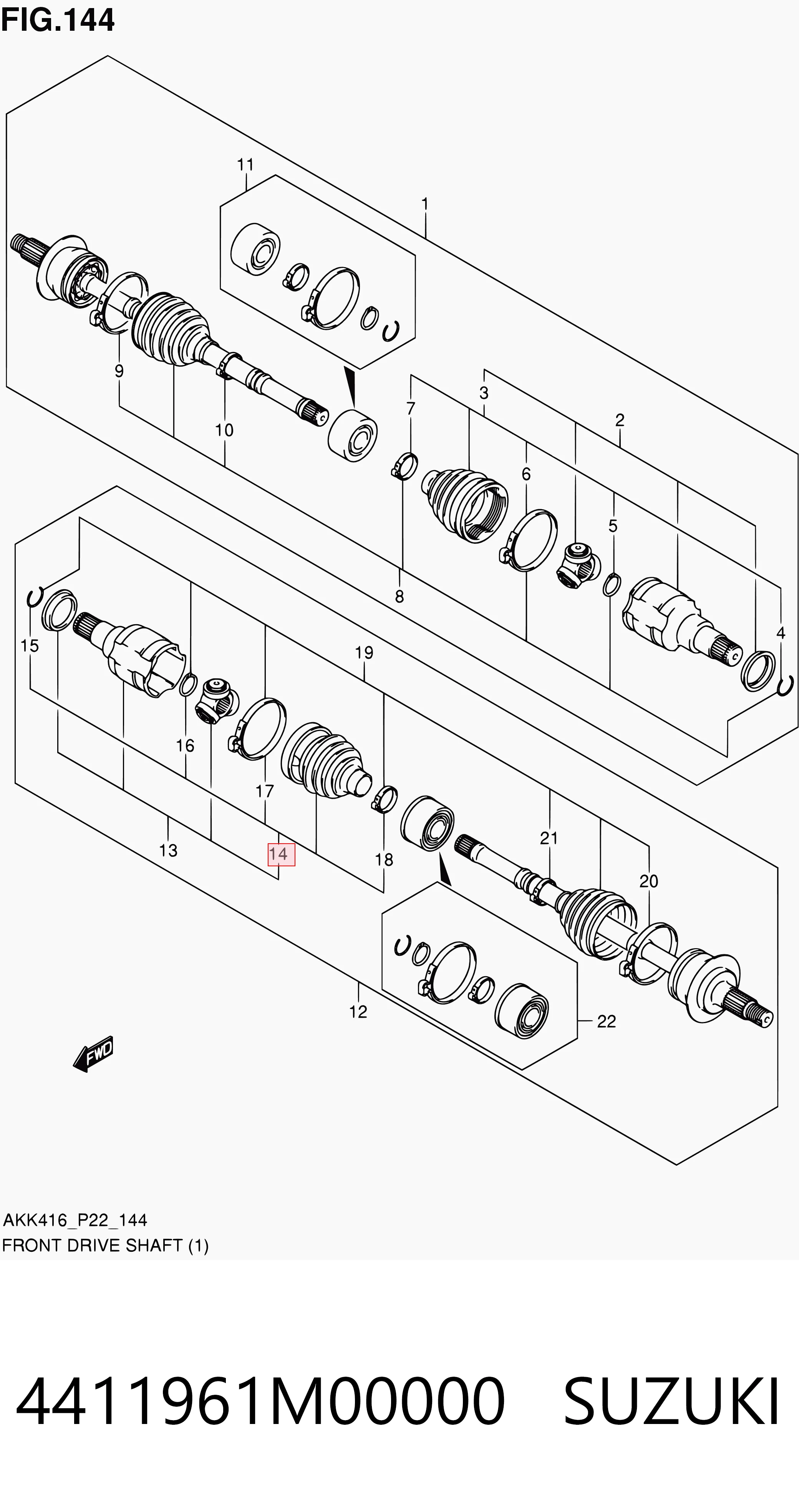 Купити 0037044 GKN-Spidan Піввісь права
