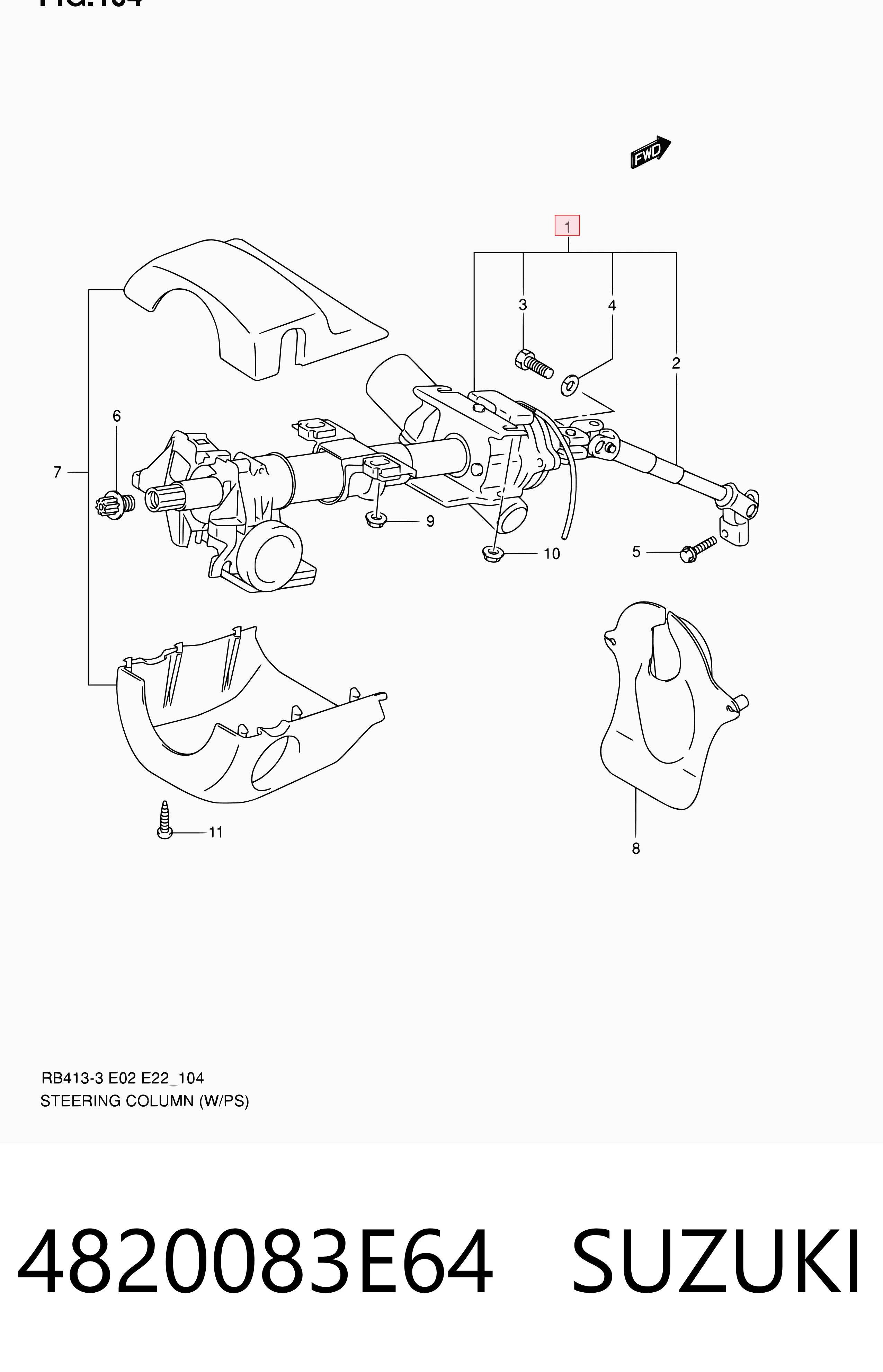 Колонка рульового управління на Opel Agila A H00