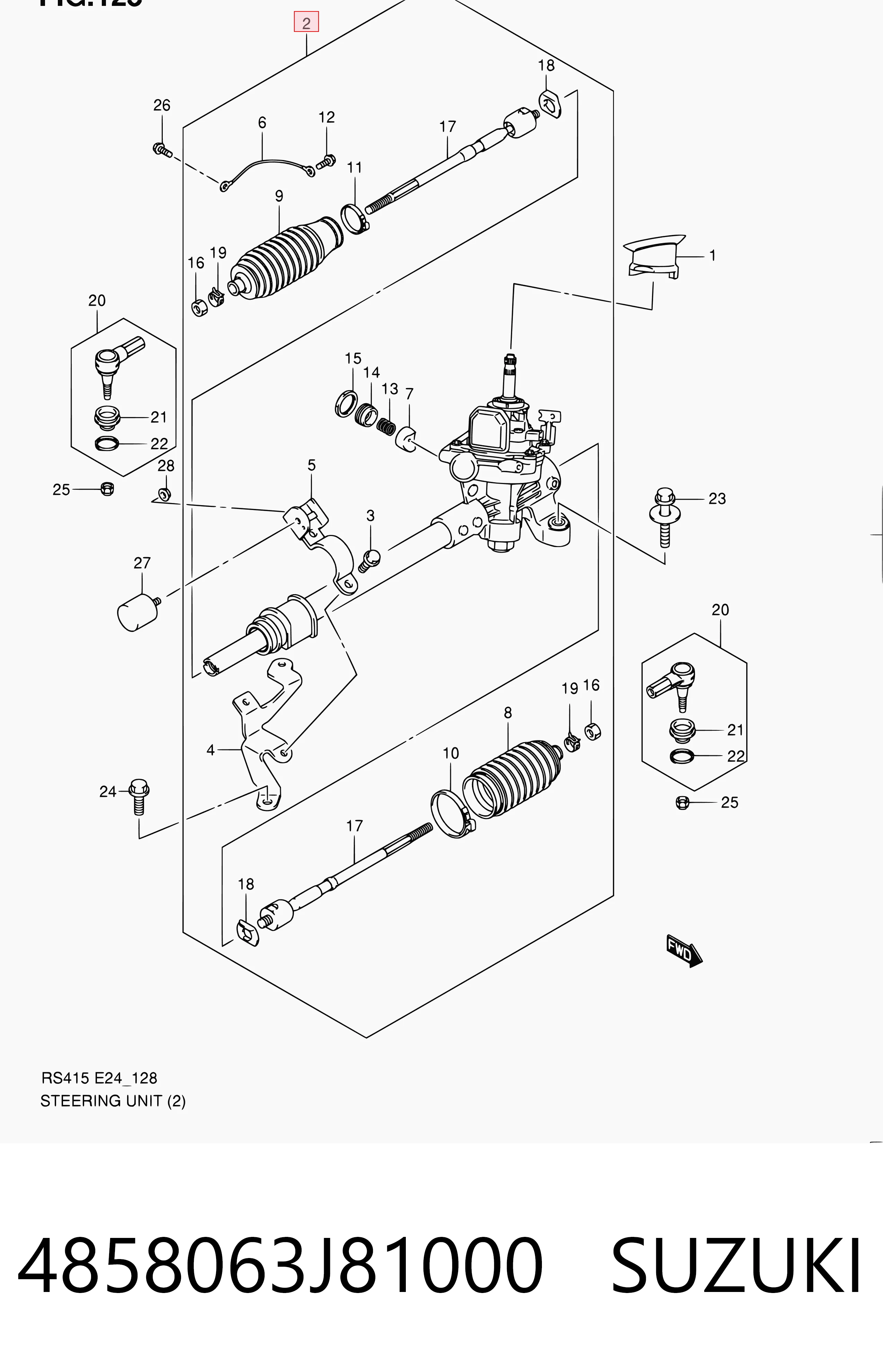 Купити 4858073KH1 Toyota Рульова рейка