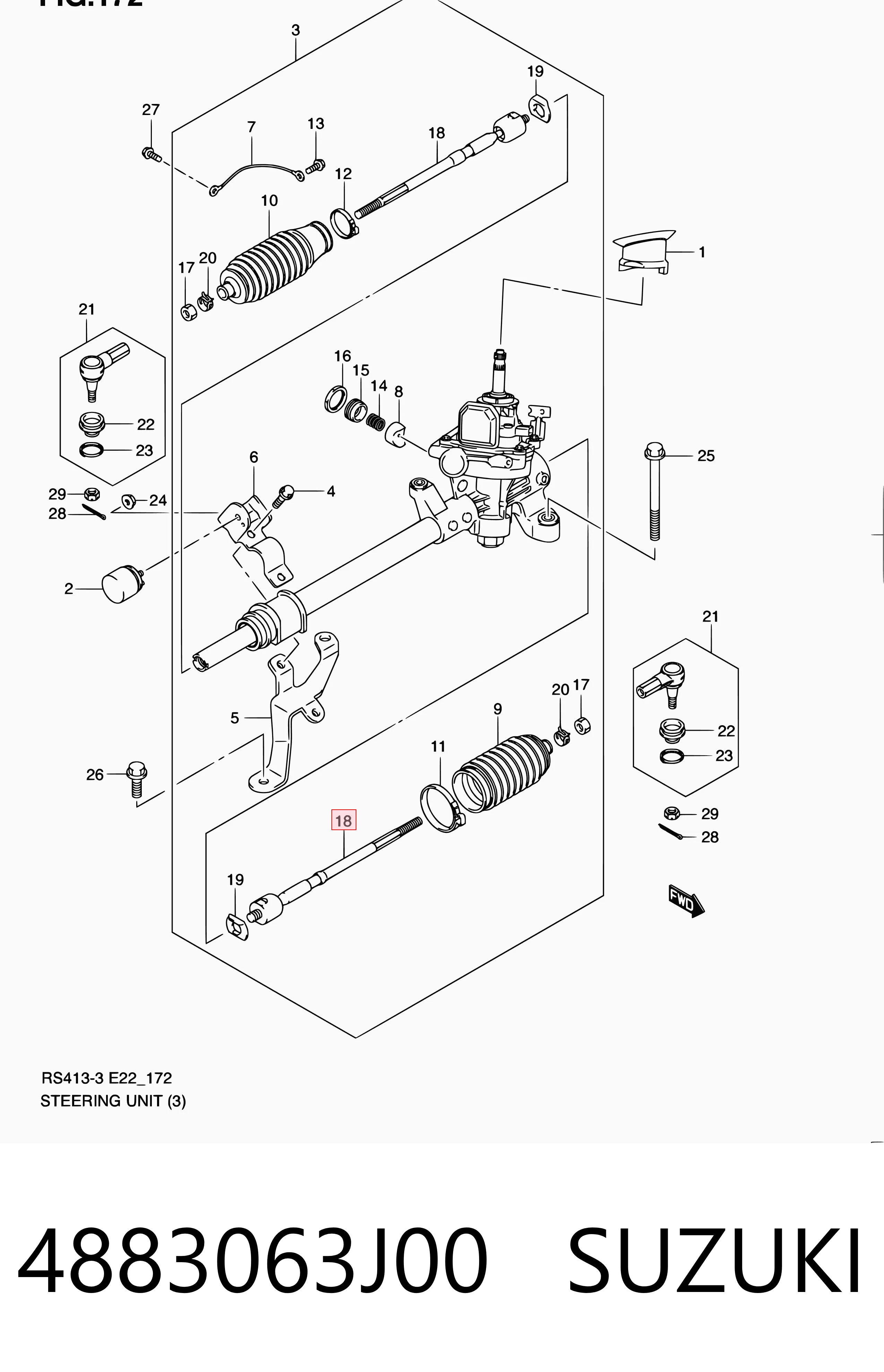 4883063J00 Suzuki Тяги кермові