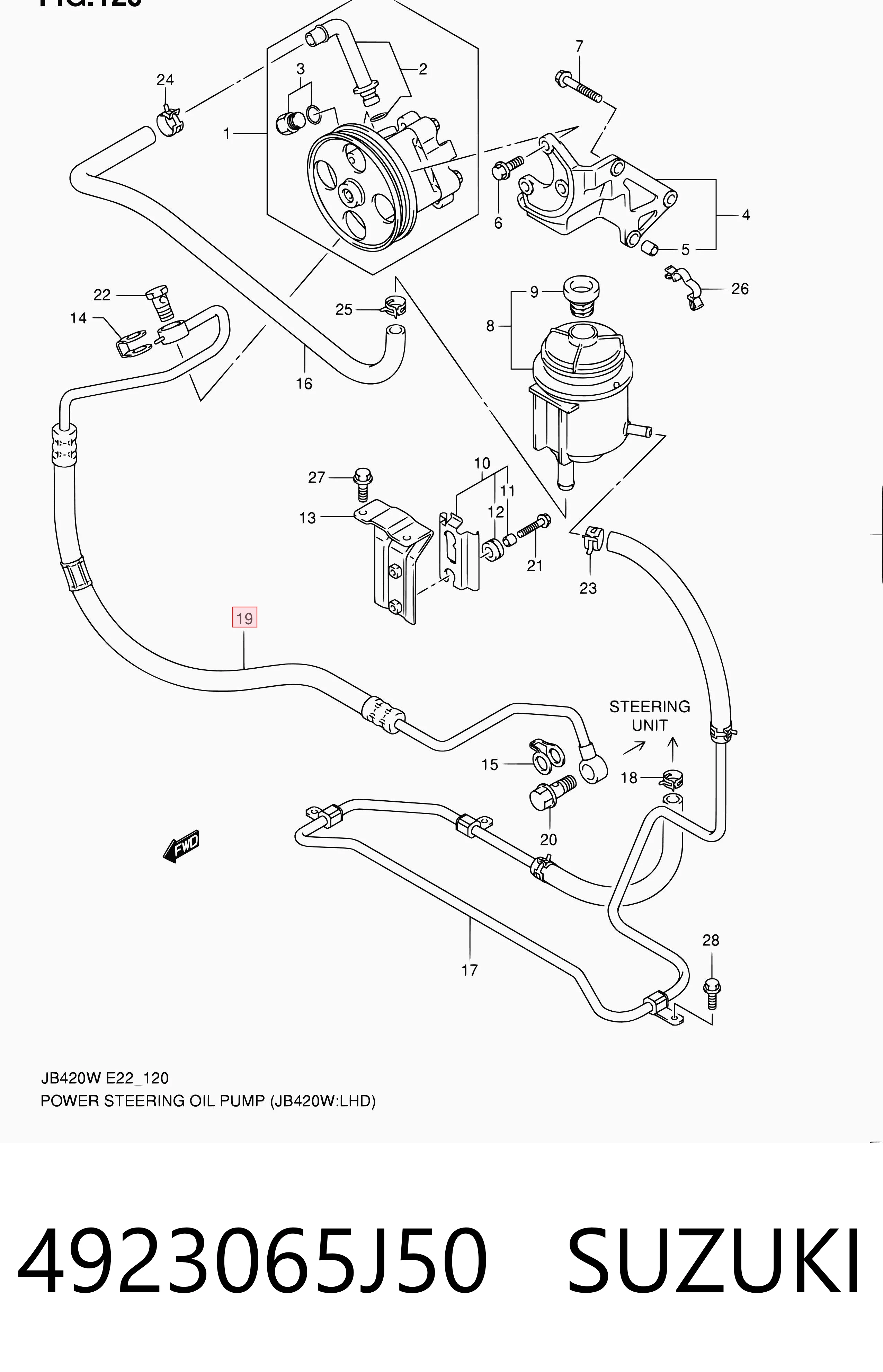 4923065J50 Suzuki Трубка високого тиску ГПК