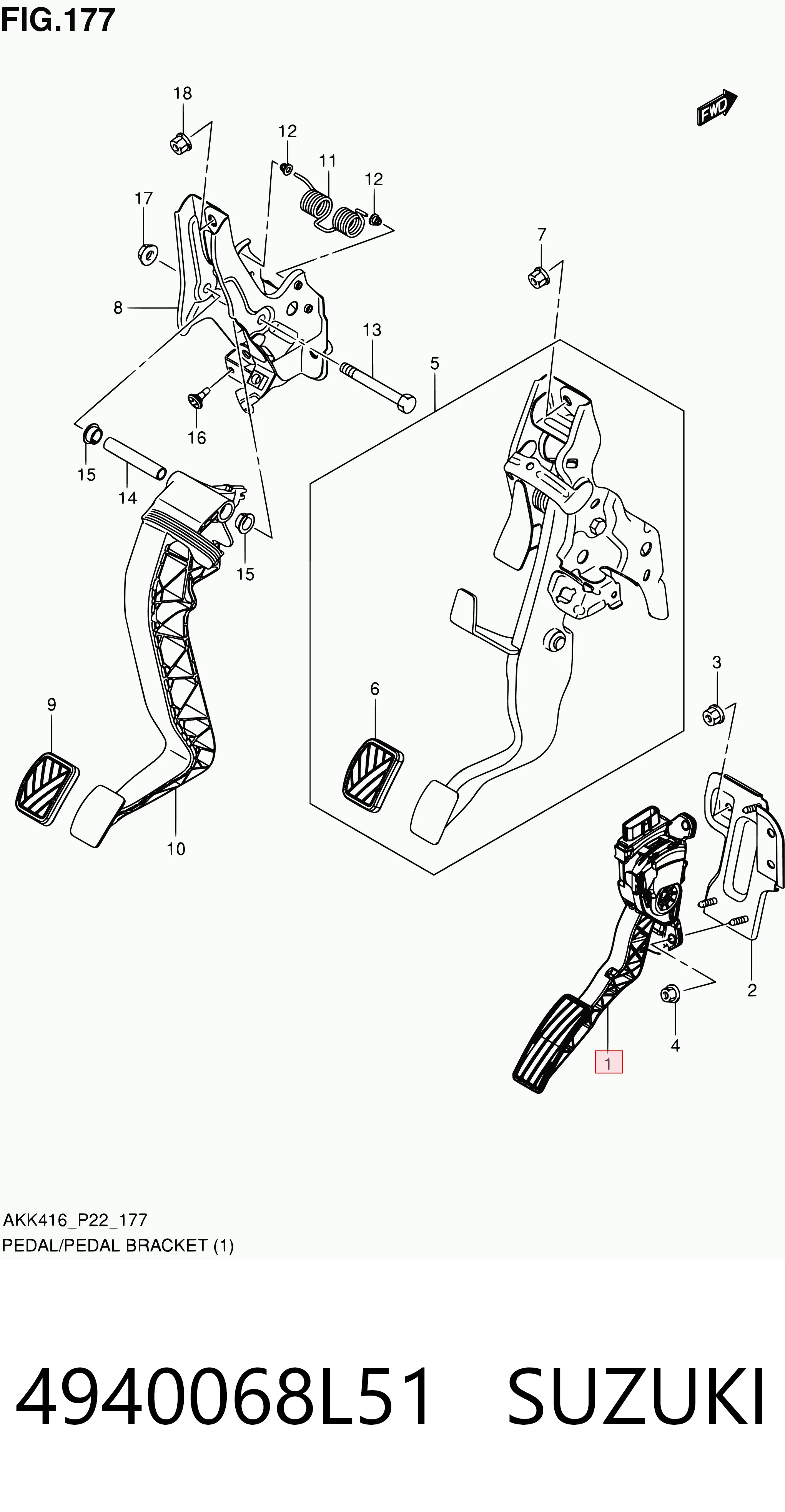 Педаль газу (акселератора) на Suzuki Vitara  LY