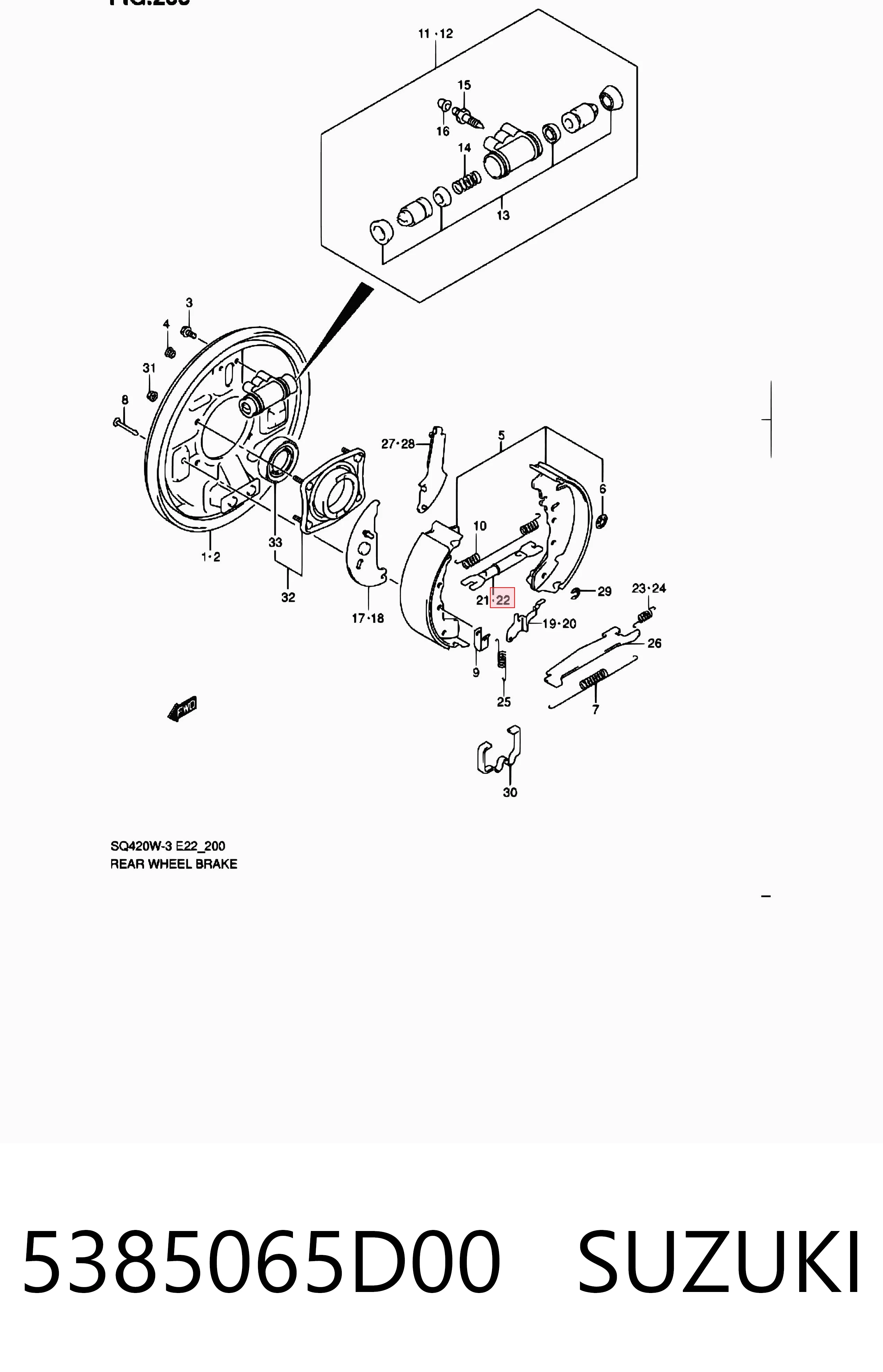 5385065D00 Suzuki Гальмівна скоба