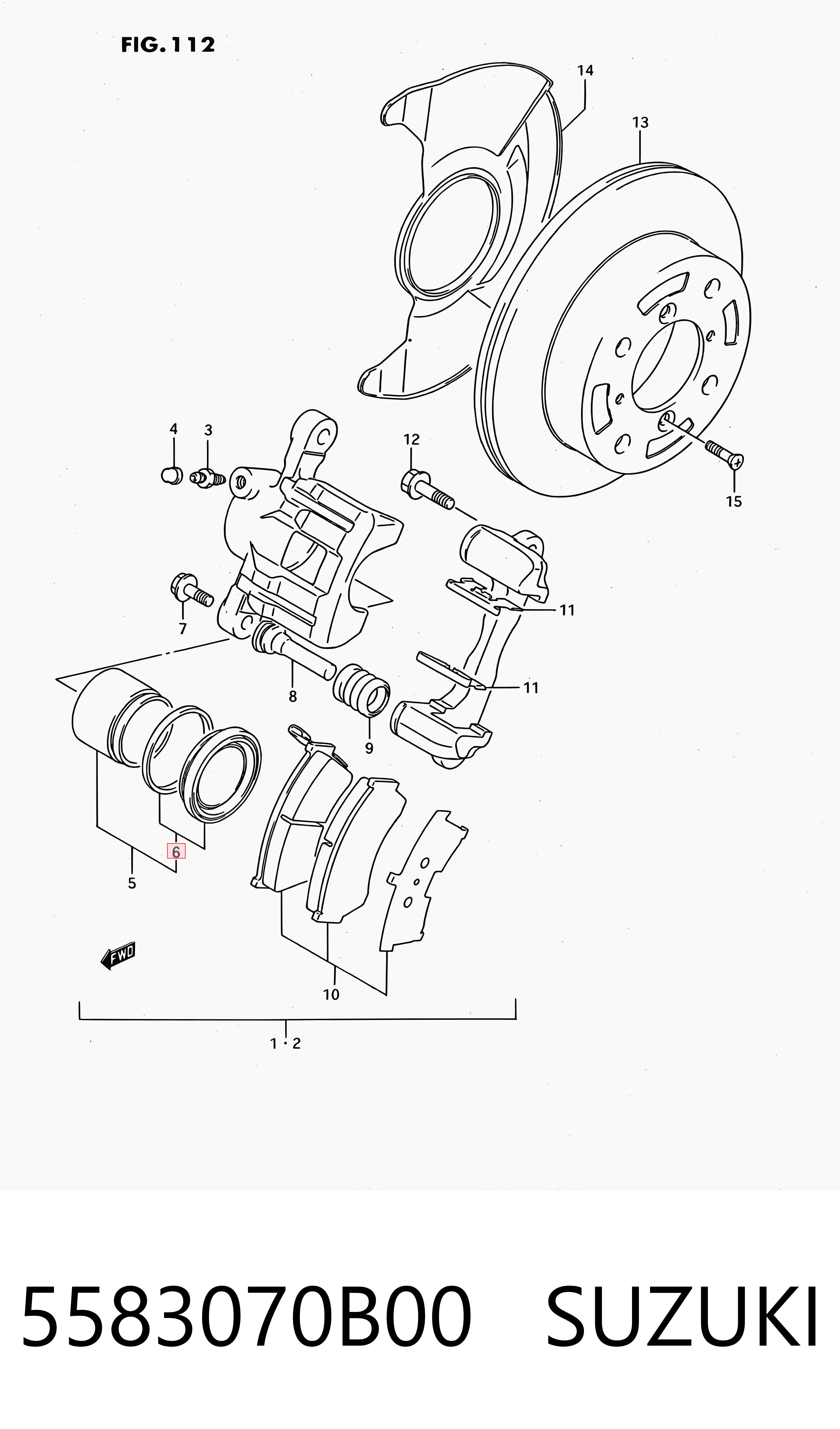Купити 5583070B00 Subaru Ремкомплект переднього супорту