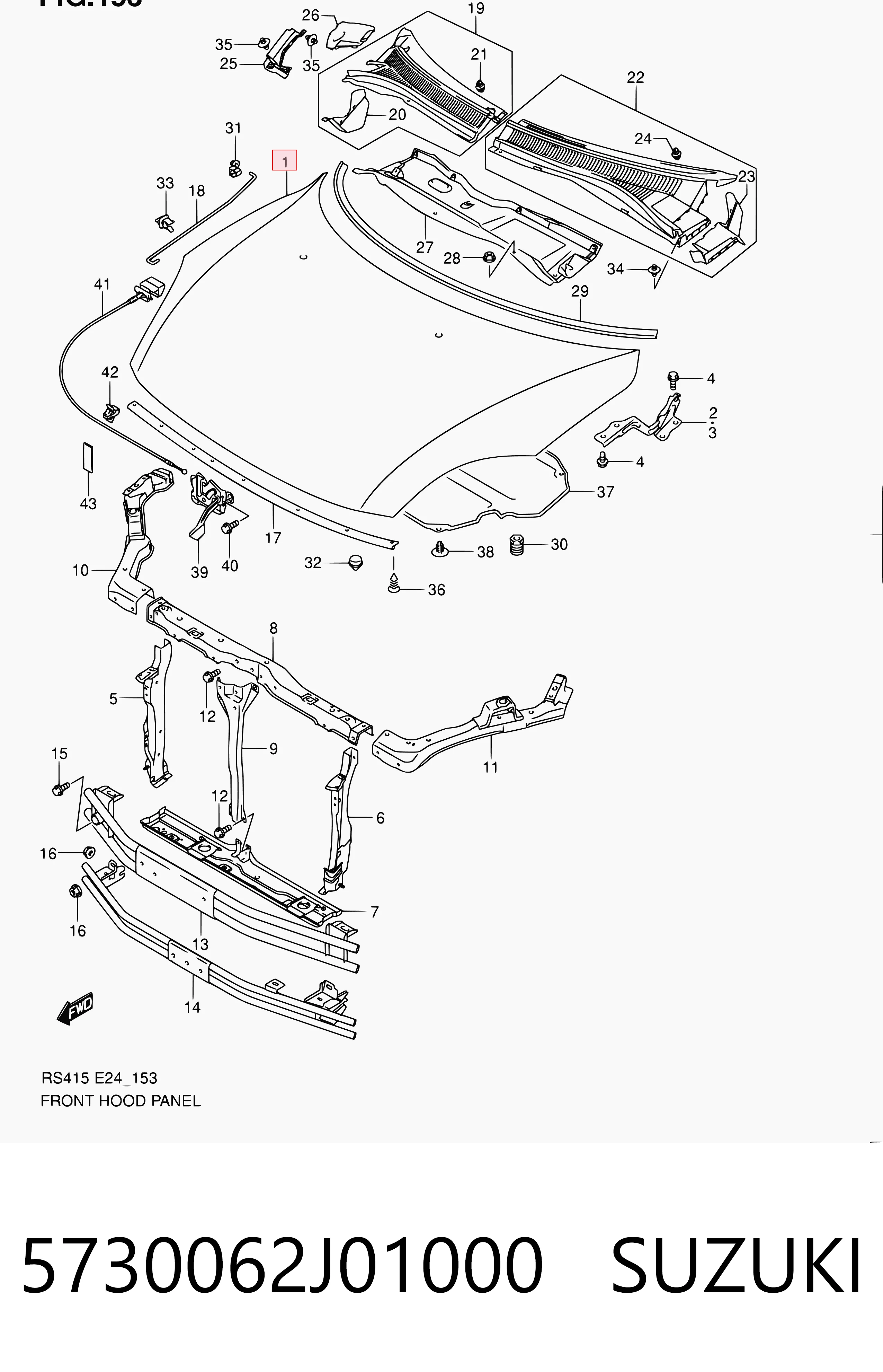 Купити Капот Suzuki Swift III RS