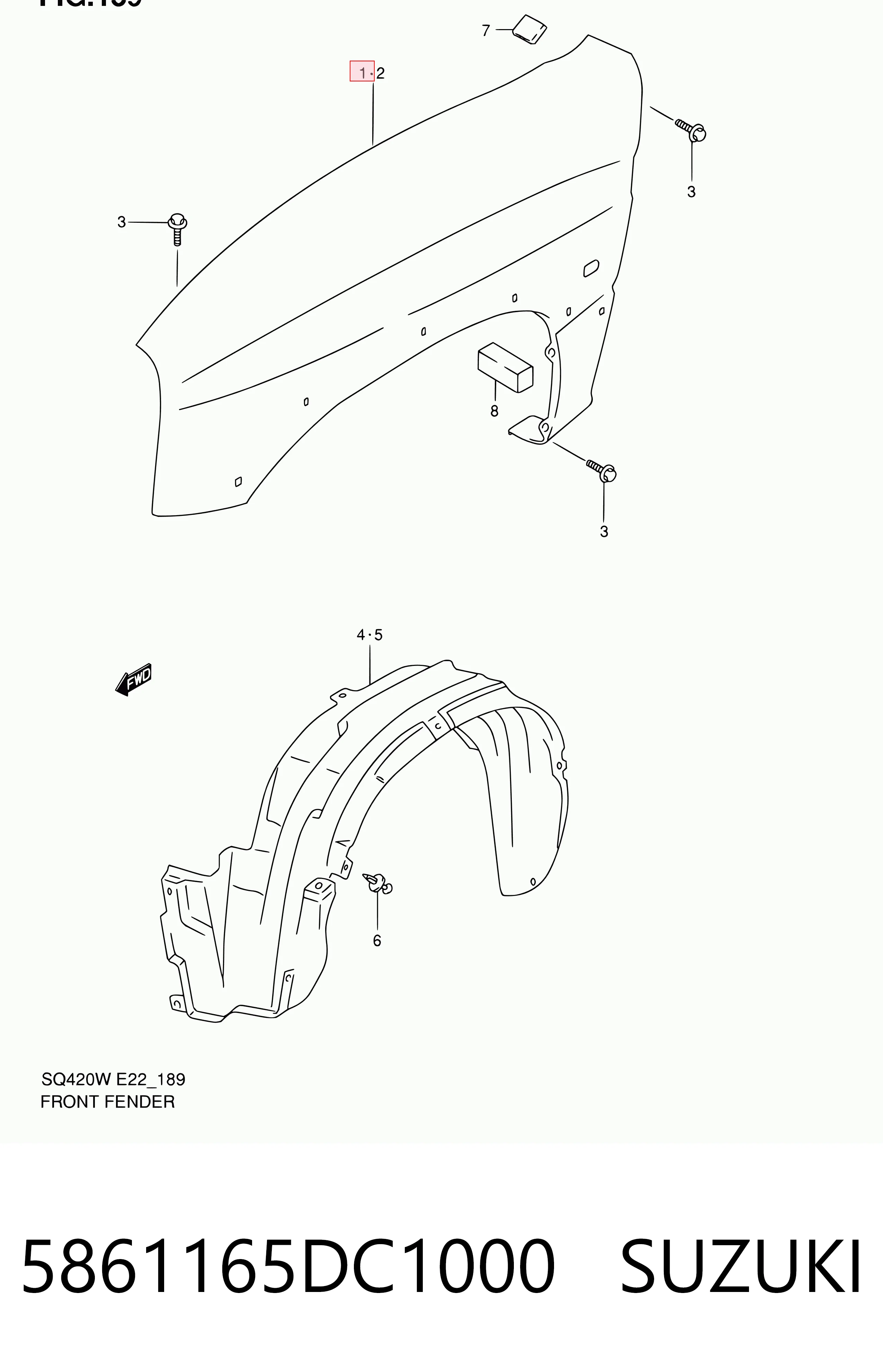 Крило переднє праве Signeda PSZ10015DR ціна, від 53.71 USD