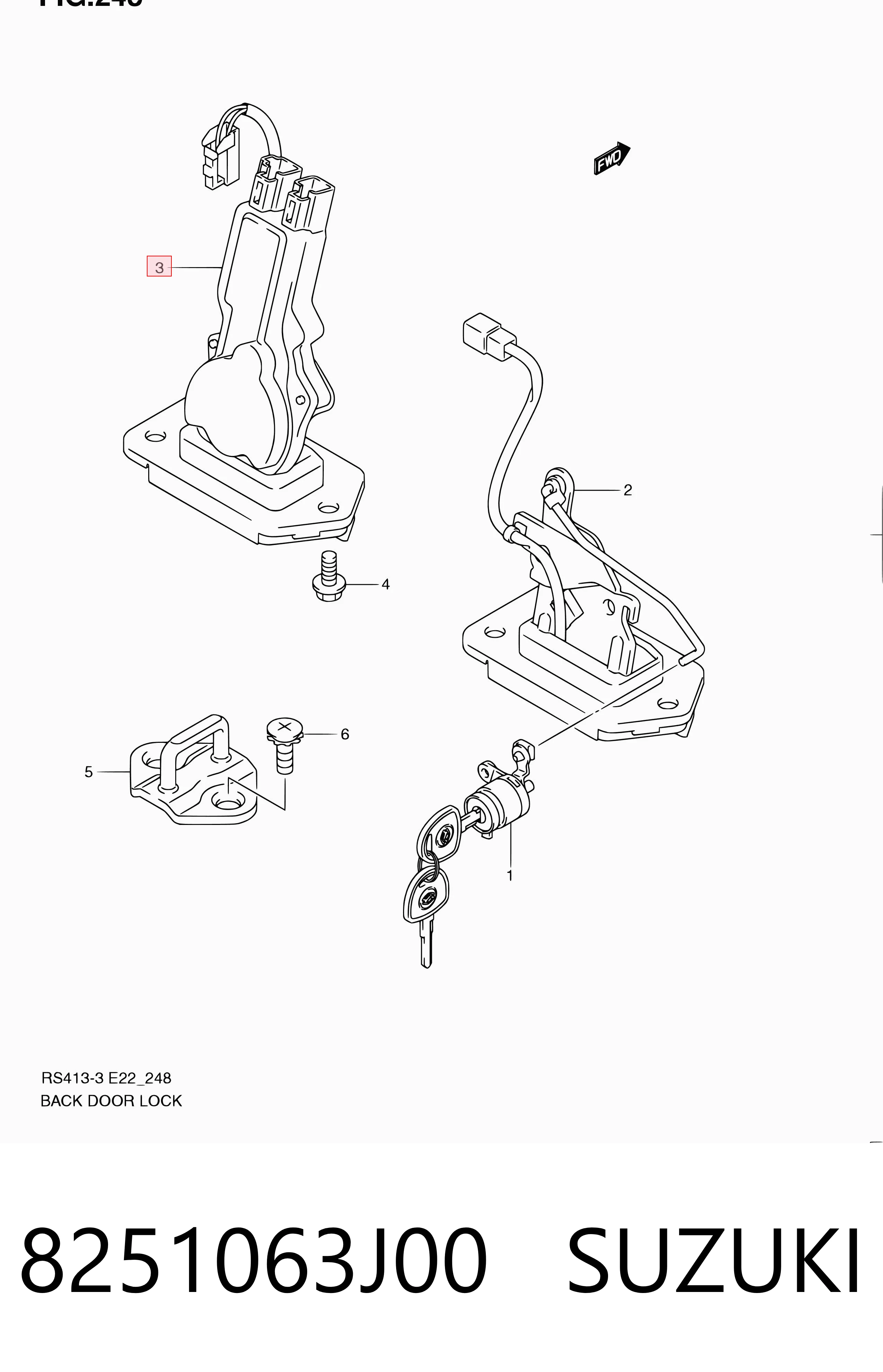 Купити Замок багажника Suzuki Swift III RS
