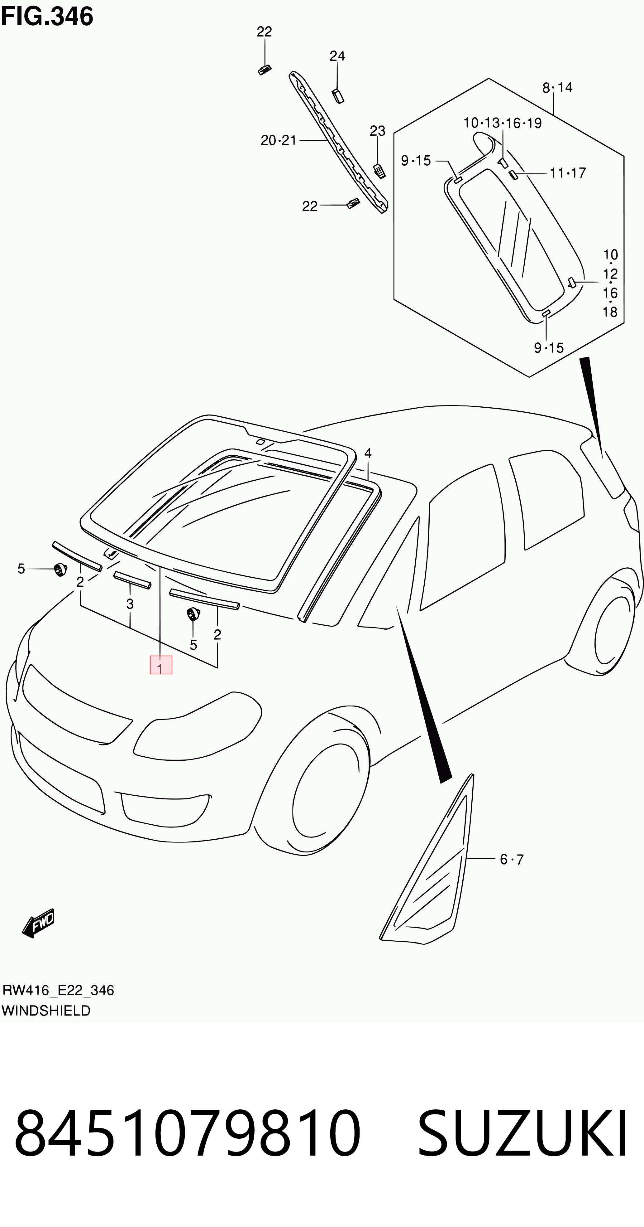 Автомобільне скло на Suzuki SX4  GY