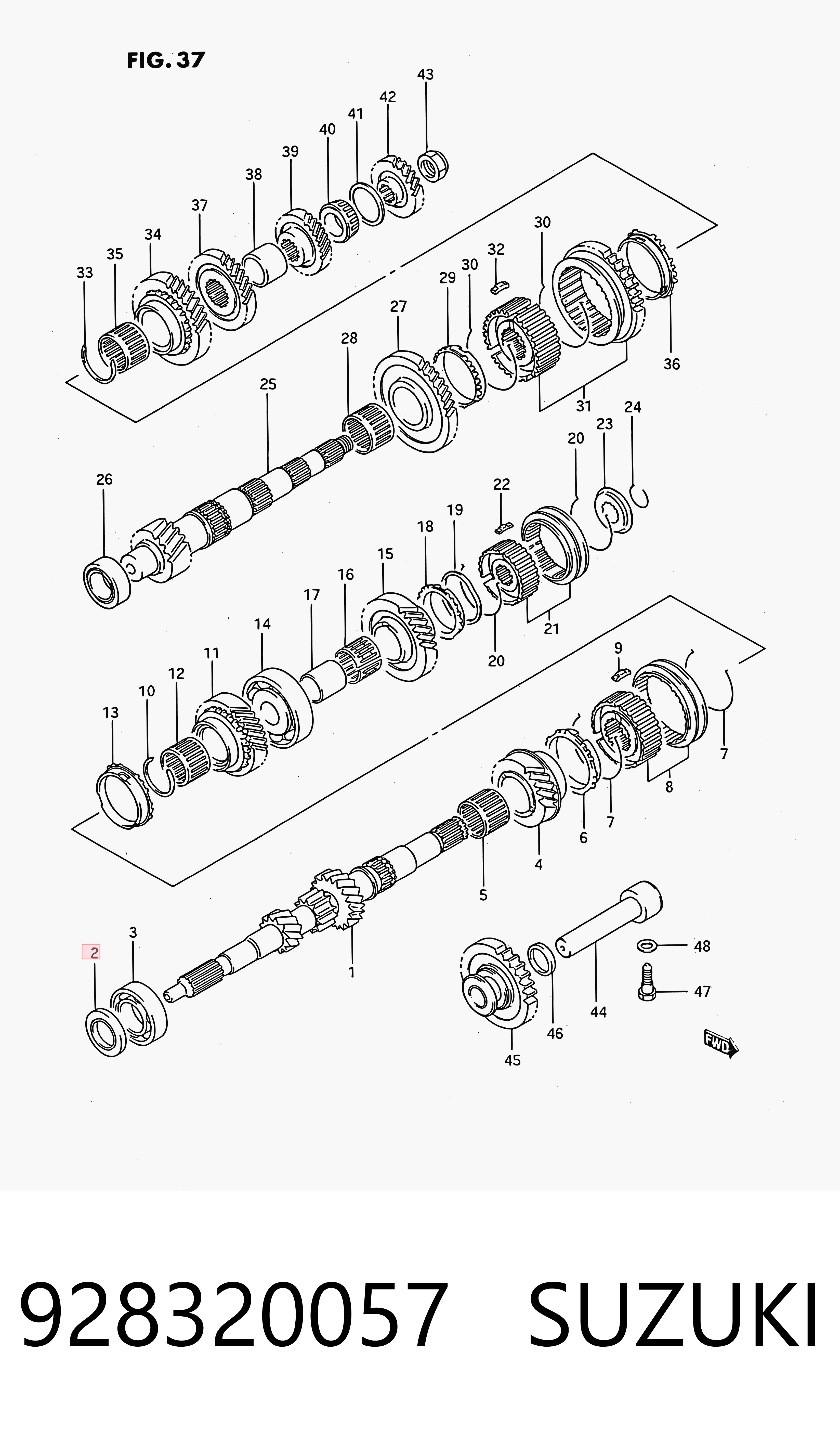 928320057 Suzuki Сальник АКПП/КПП, вхідного/первинного вала