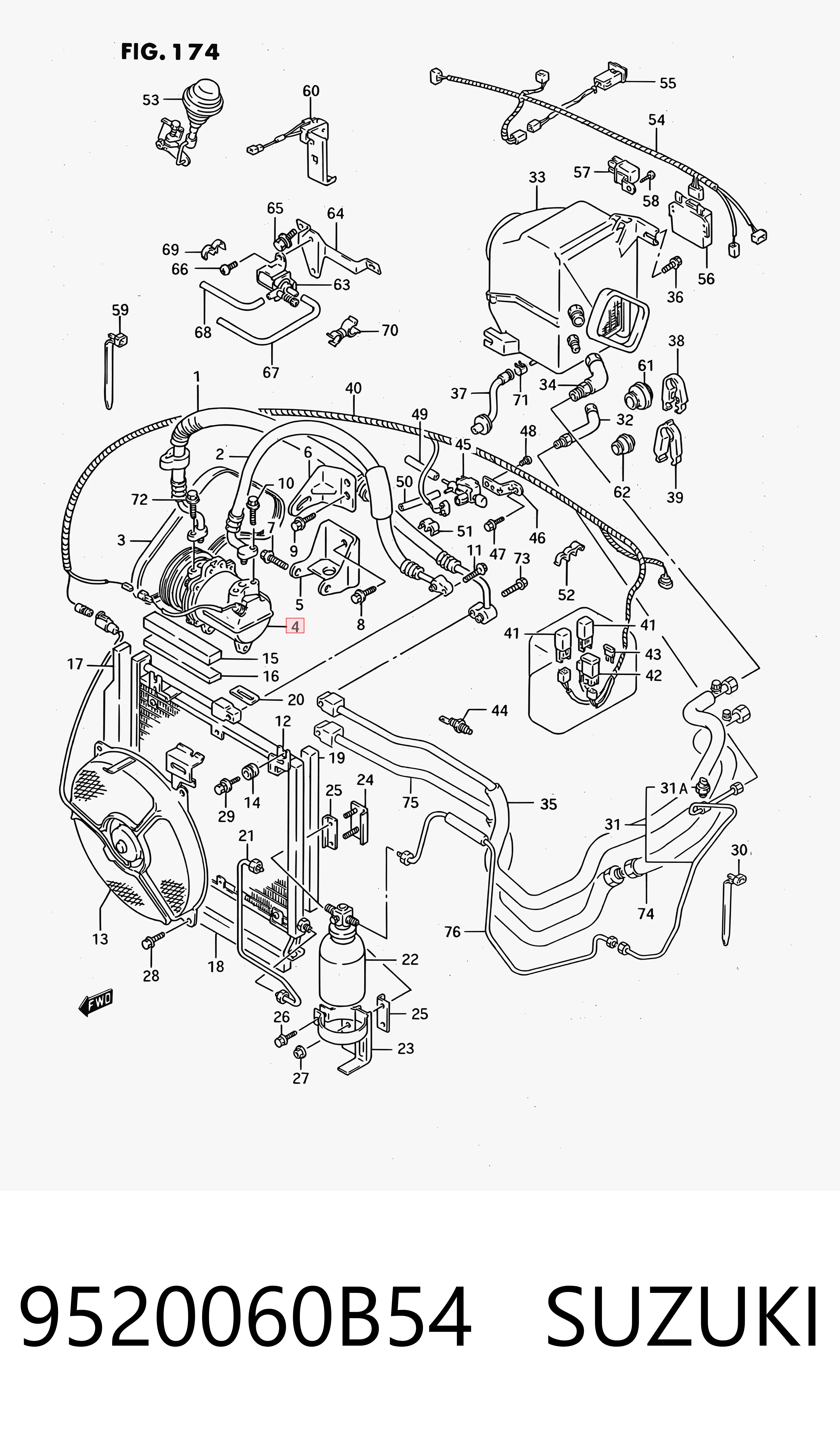 Купити Компресор кондиціонера Suzuki Swift II AH, AJ