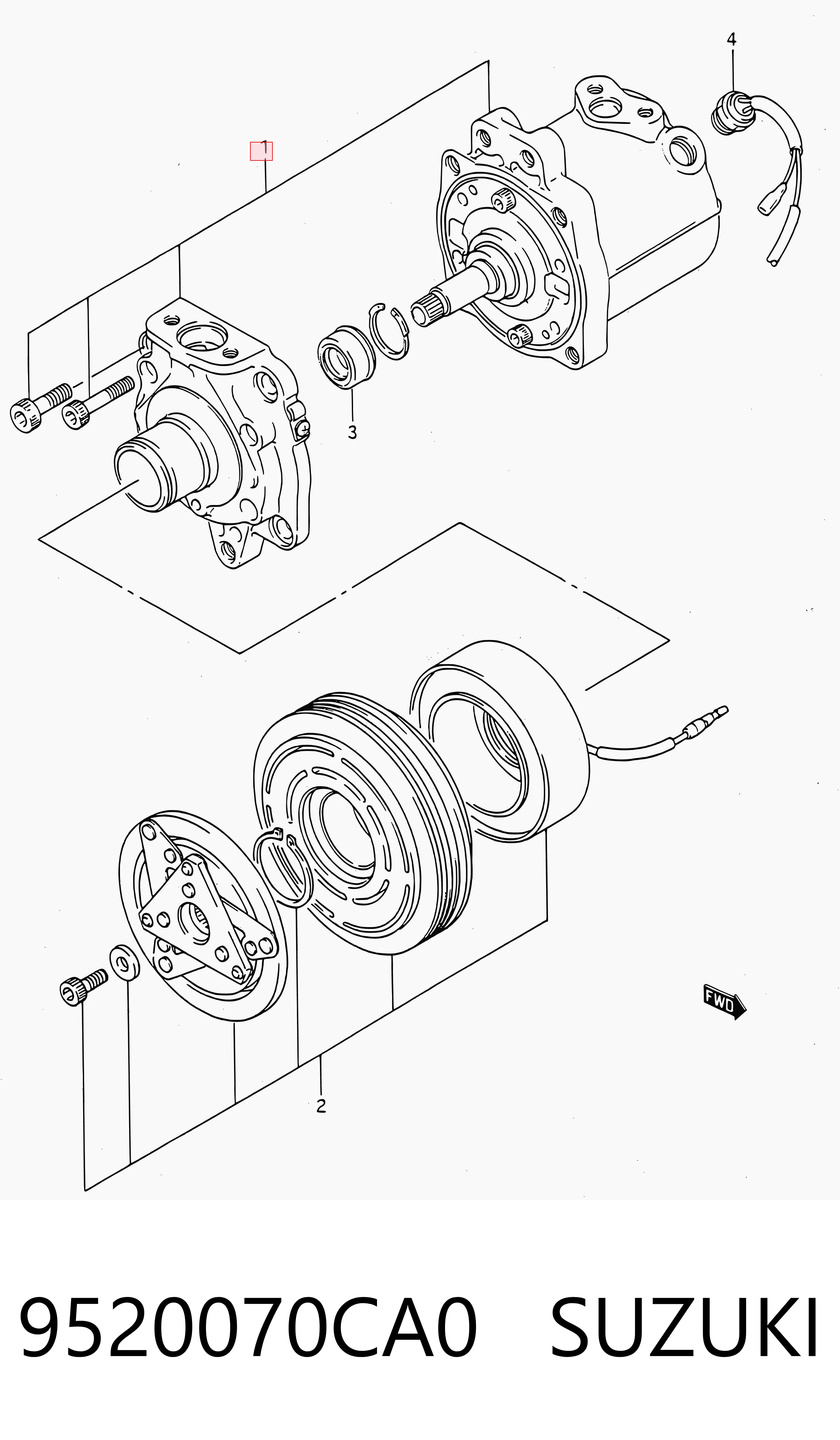  Компресор кондиціонера Suzuki Swift 2