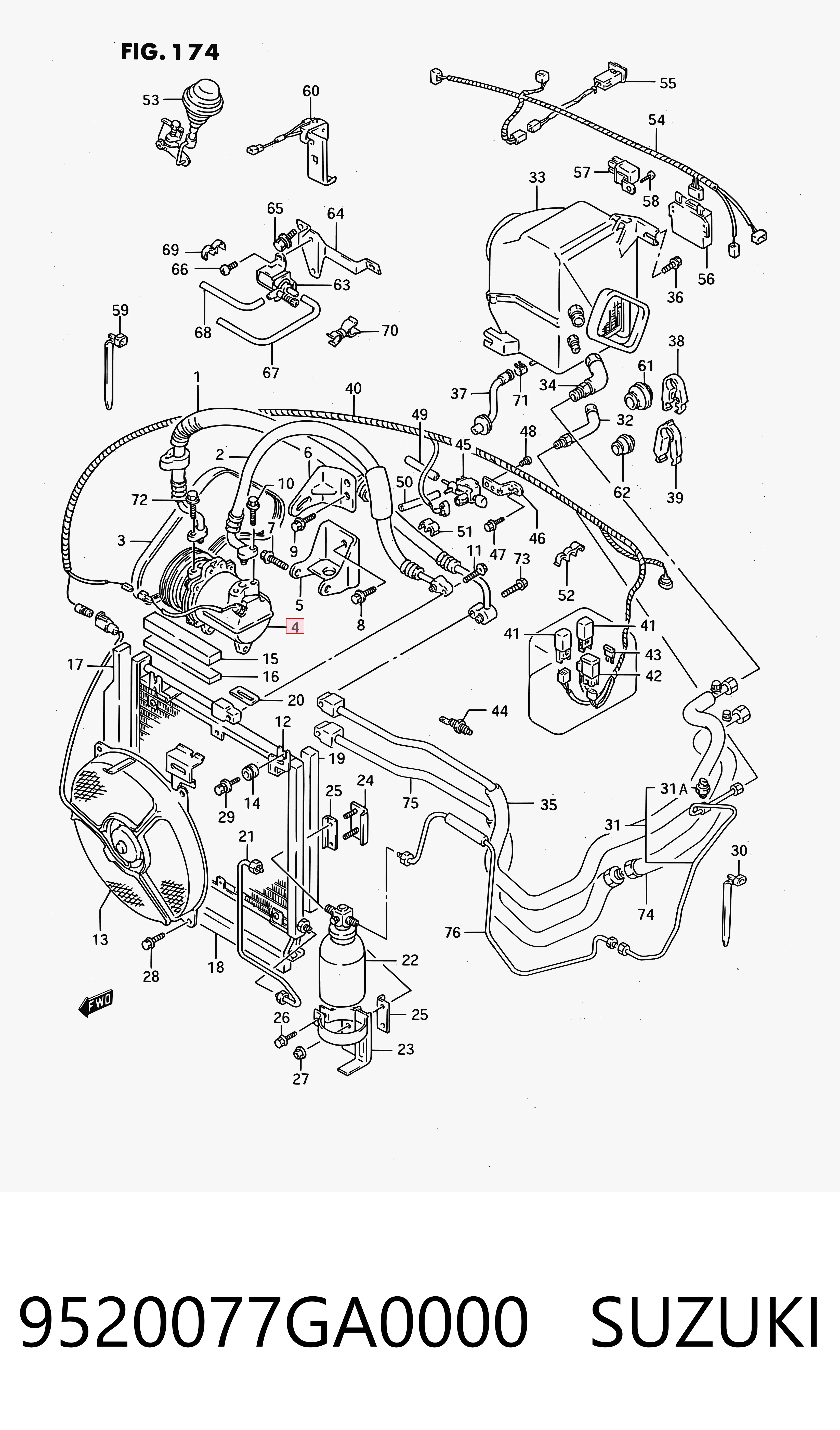 Купити Компресор кондиціонера Suzuki Swift II AH, AJ