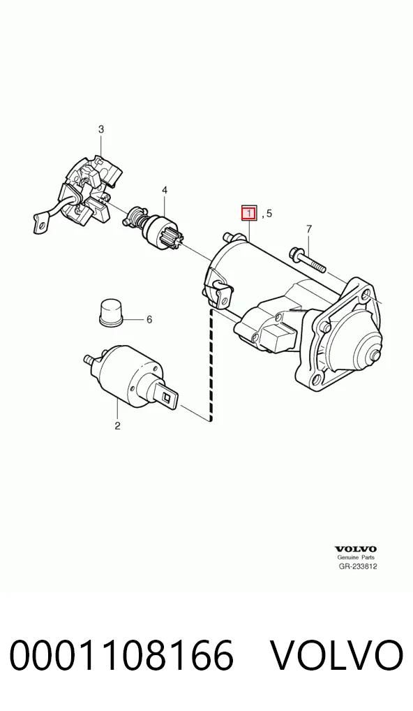 0001108166 Volvo Стартер двигуна