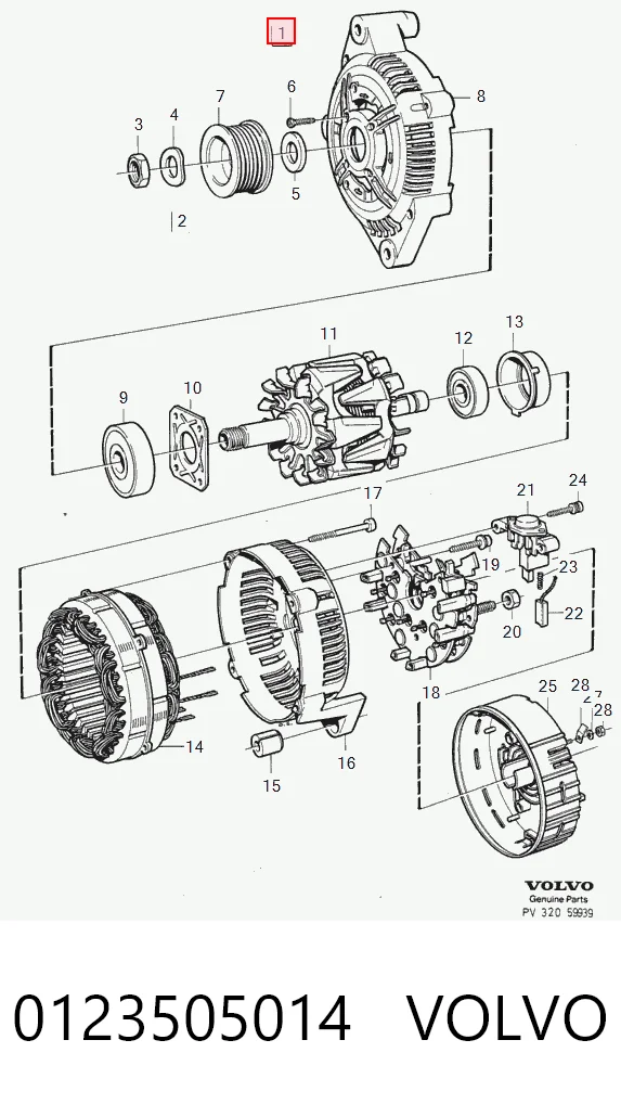0123505014 Volvo Авто генератор