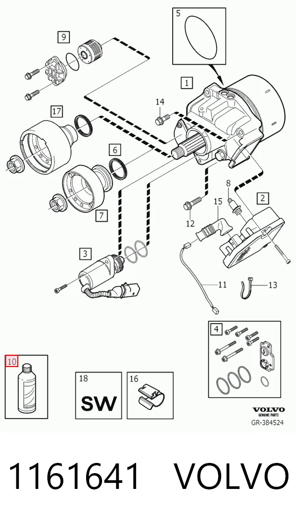 1161641 Volvo Масло для роздавальної коробки