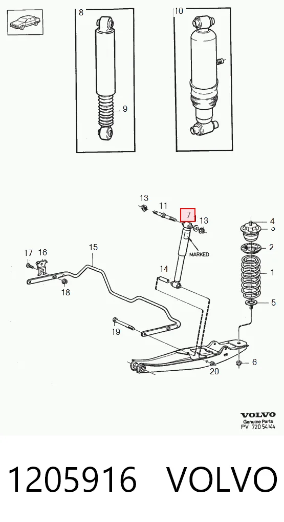Купити 101862 Sachs Стійка амортизатора задня