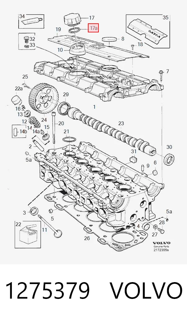 1275379 Volvo Прокладка кришки горловини, маслозаливної
