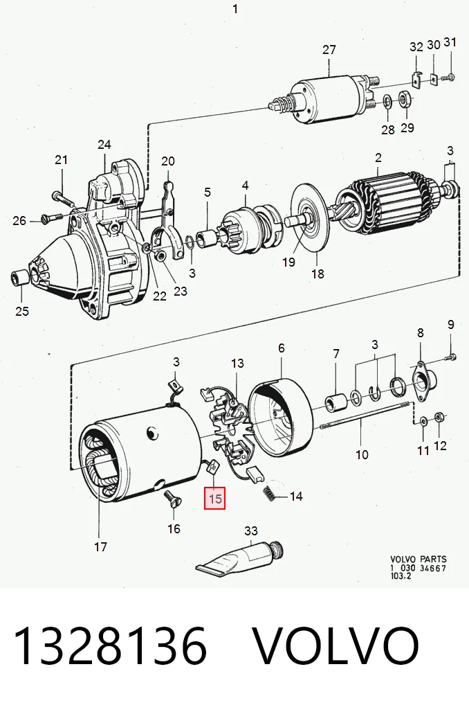 Щітка стартера 940113190011 Magneti Marelli