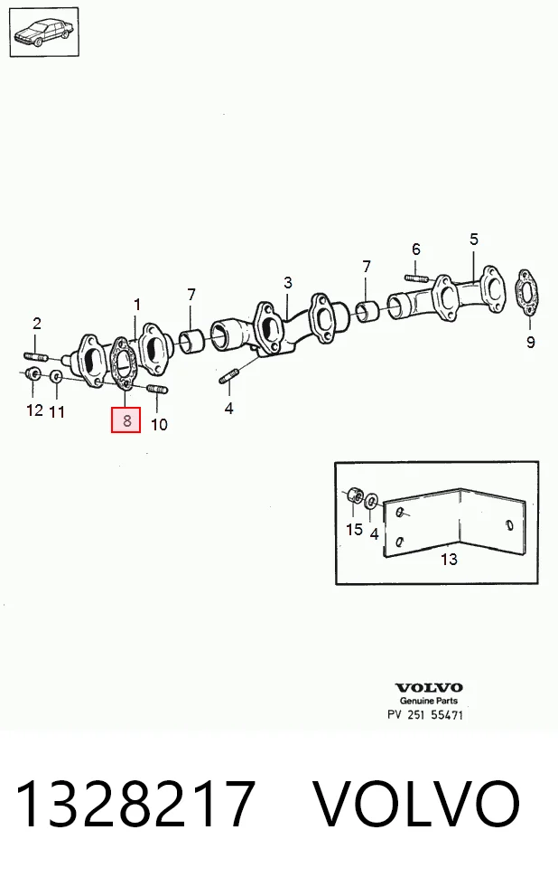 Купити Прокладка колектора Volkswagen LT 28-35 II 2DB, 2DE, 2DK
